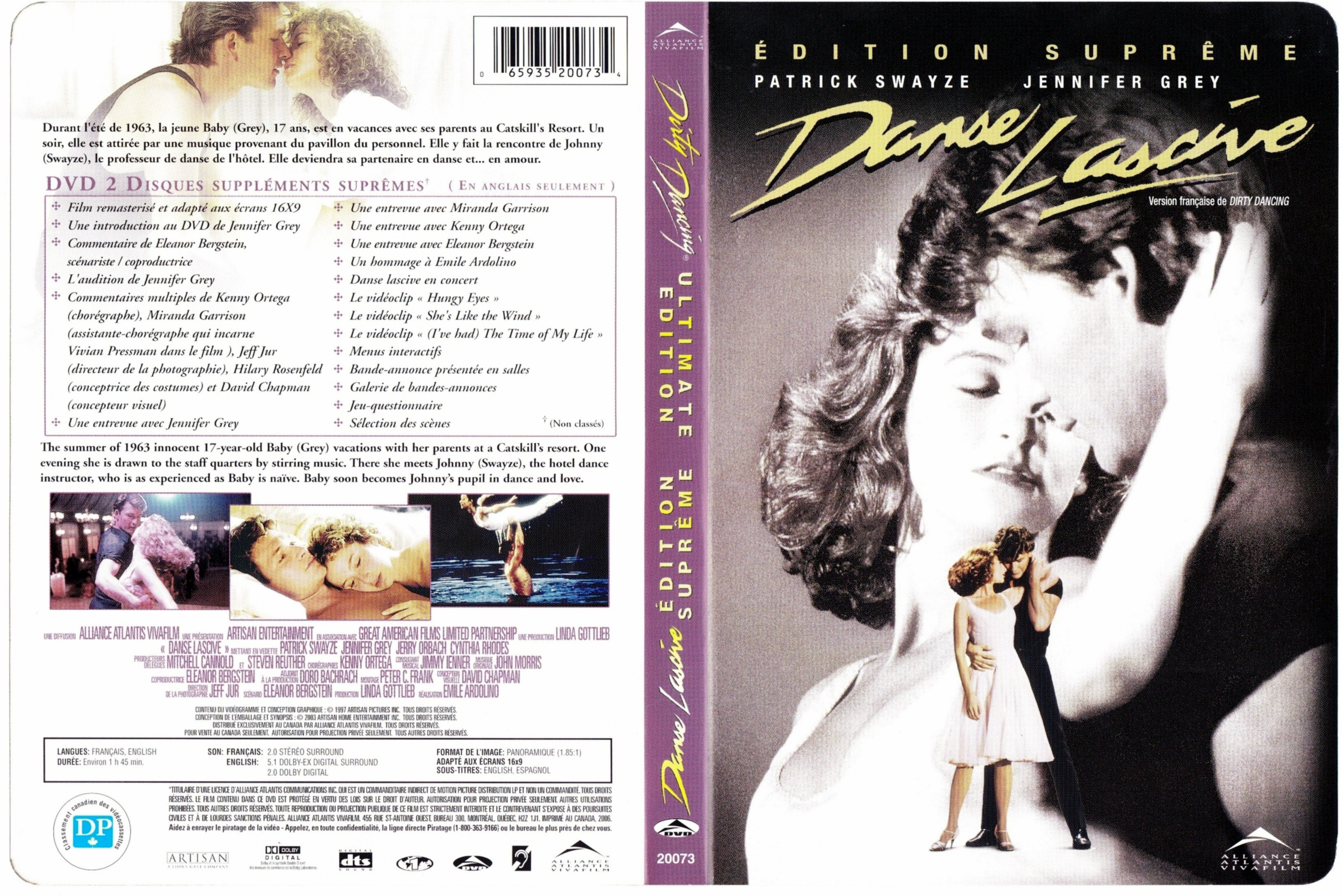 Jaquette DVD Dance lacive - Dirty dancing (Canadienne)