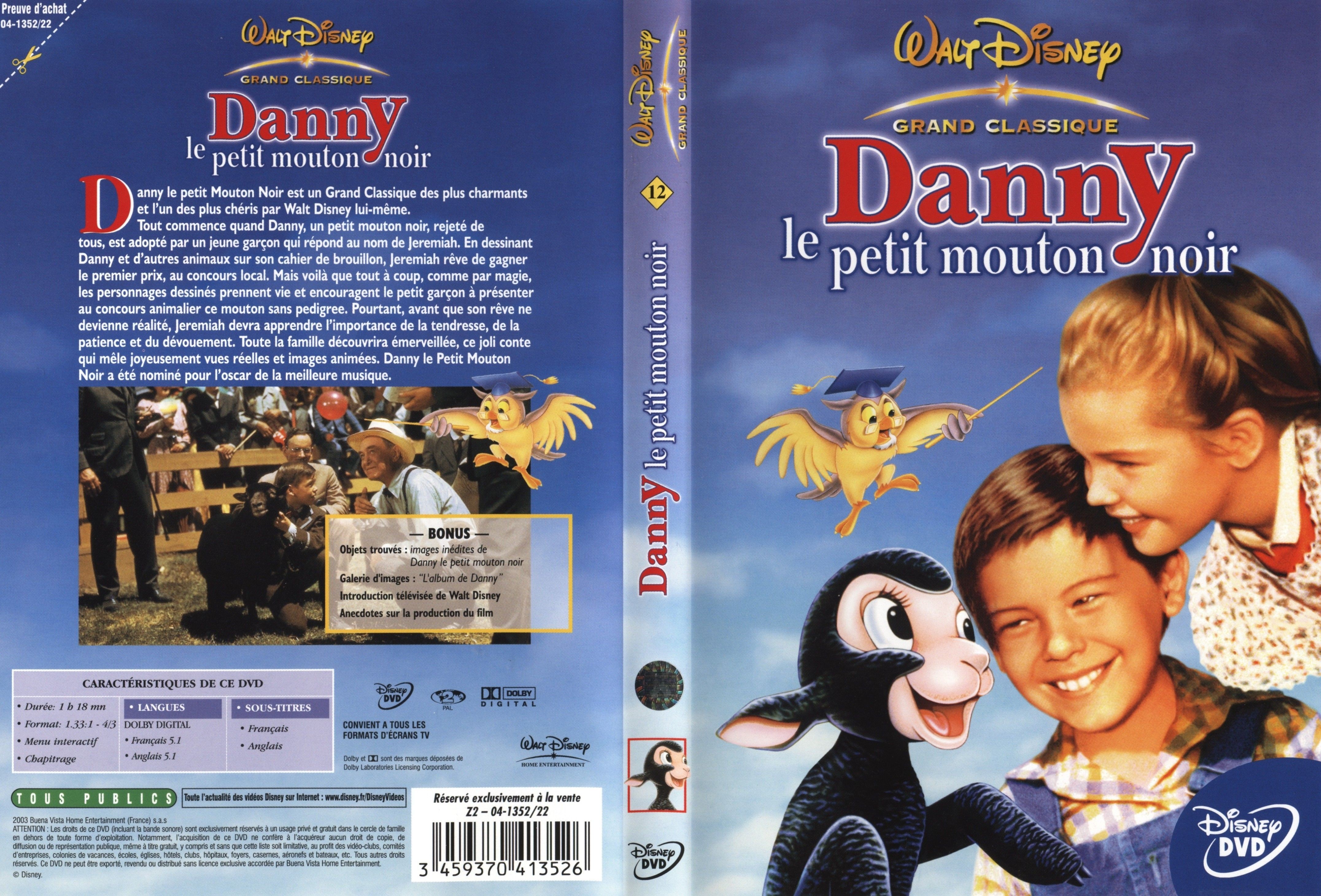 Jaquette DVD Danny le petit mouton noir