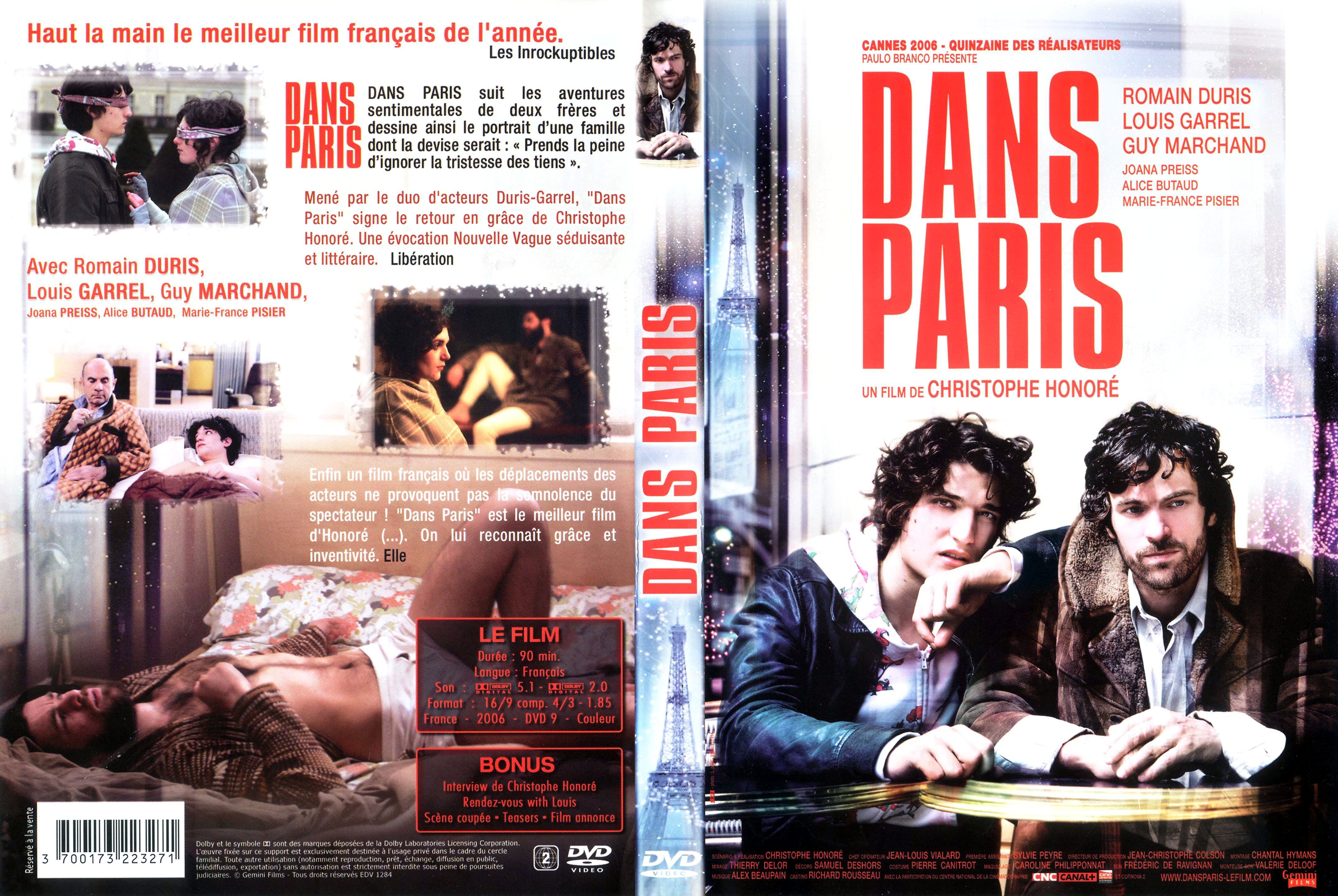 Jaquette DVD Dans Paris v2