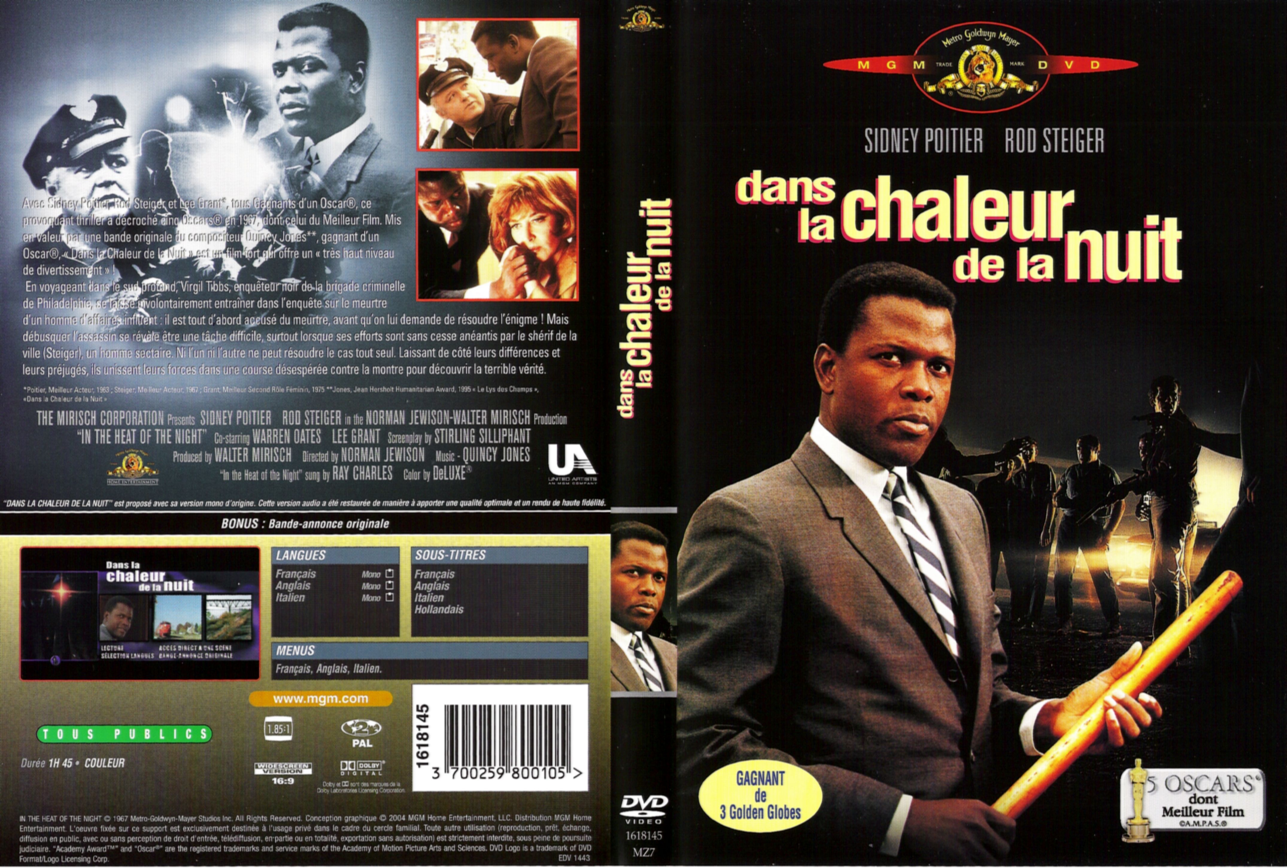 Jaquette DVD Dans la chaleur de la nuit