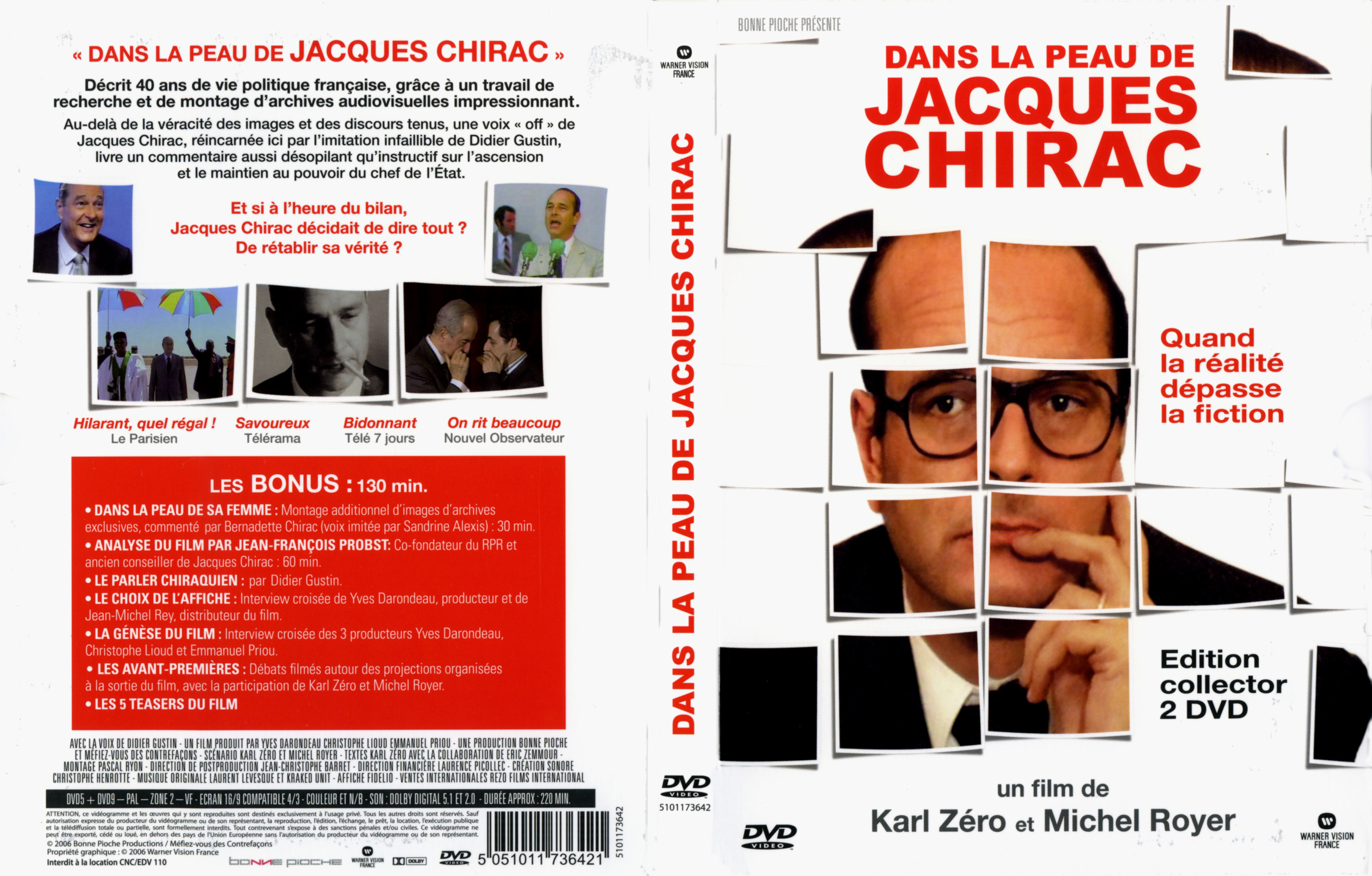 Jaquette DVD Dans la peau de Jacques Chirac