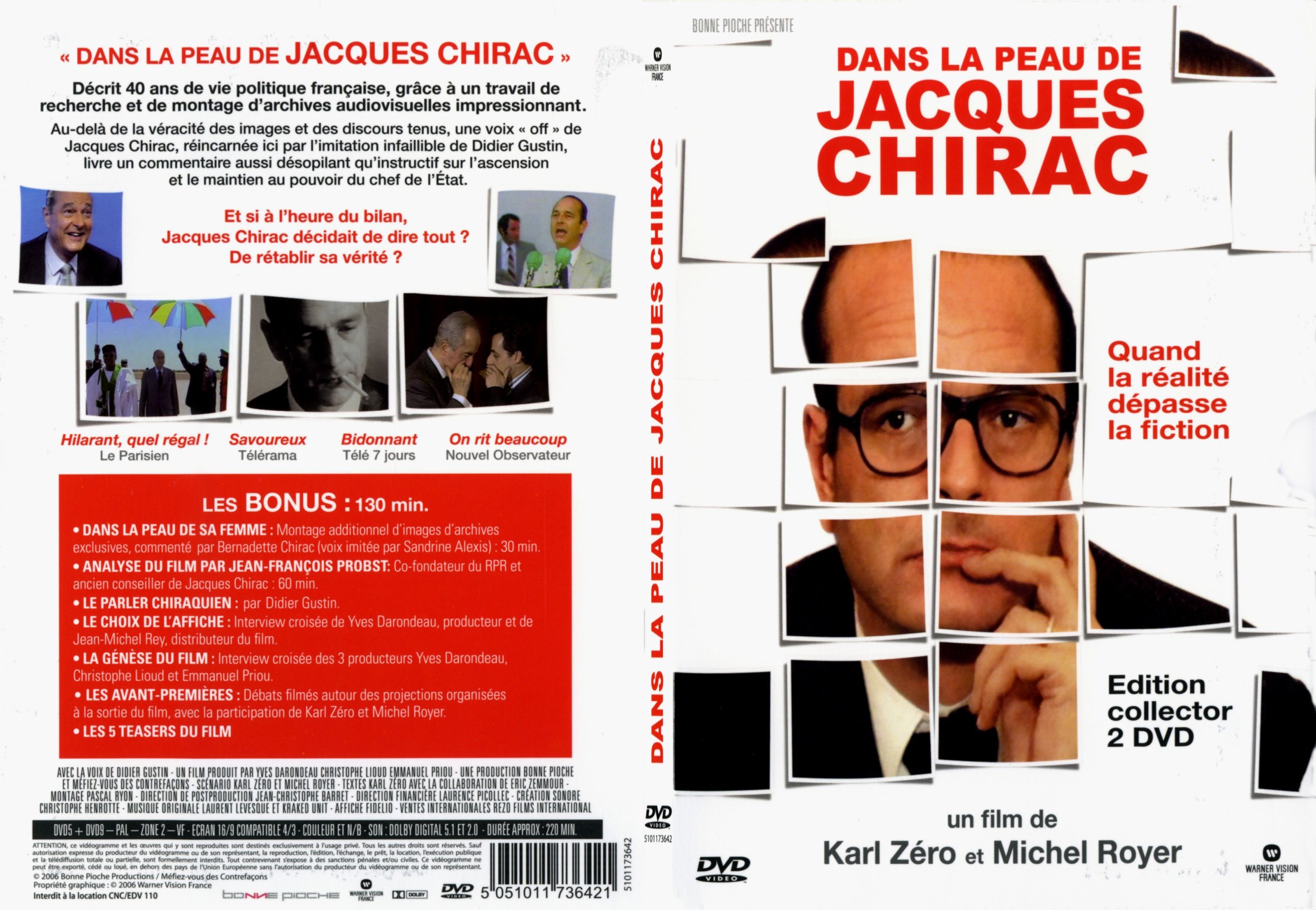 Jaquette DVD Dans la peau de Jacques Chirac - SLIM