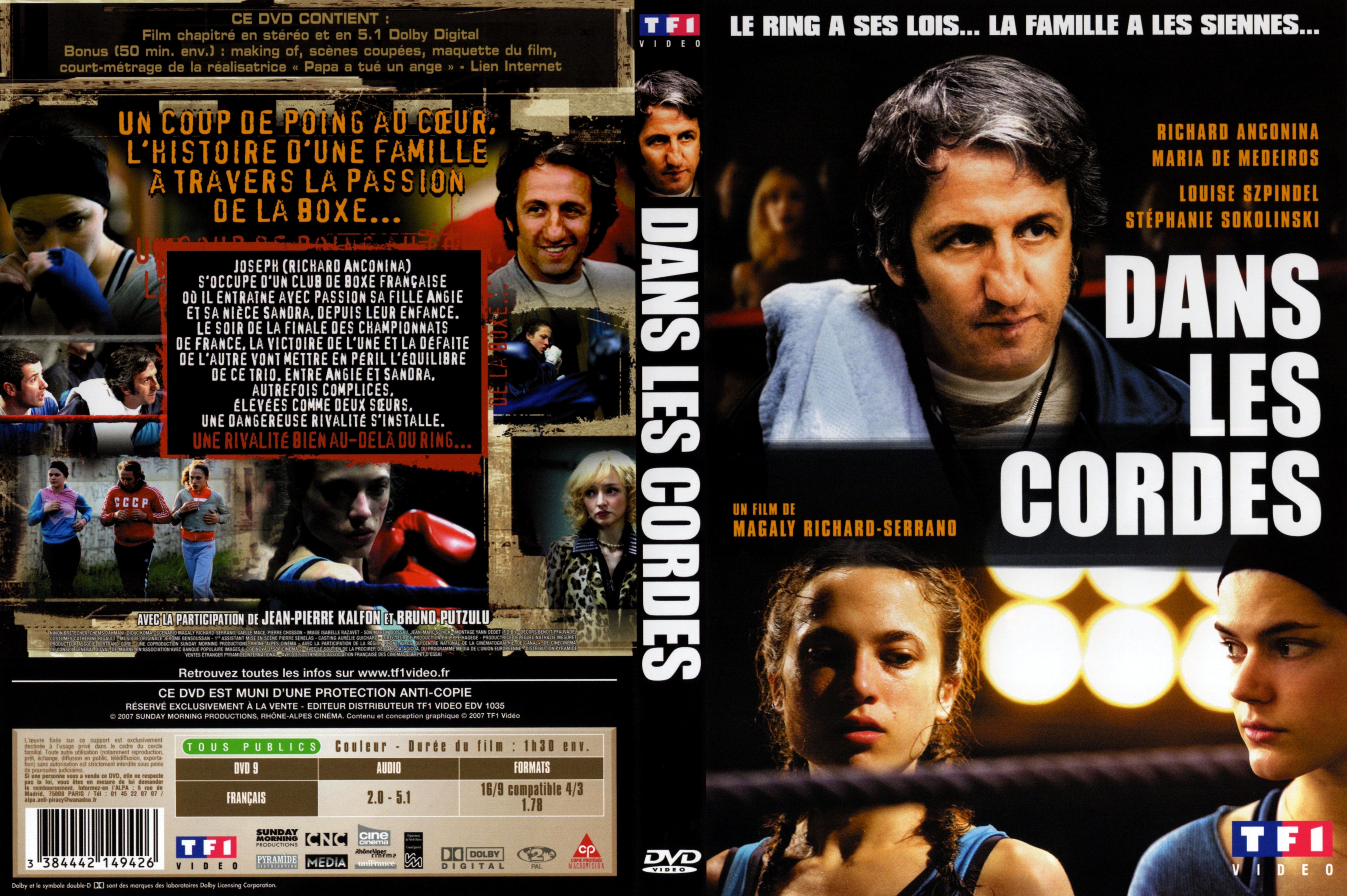 Jaquette DVD Dans les cordes (Richard Anconina)