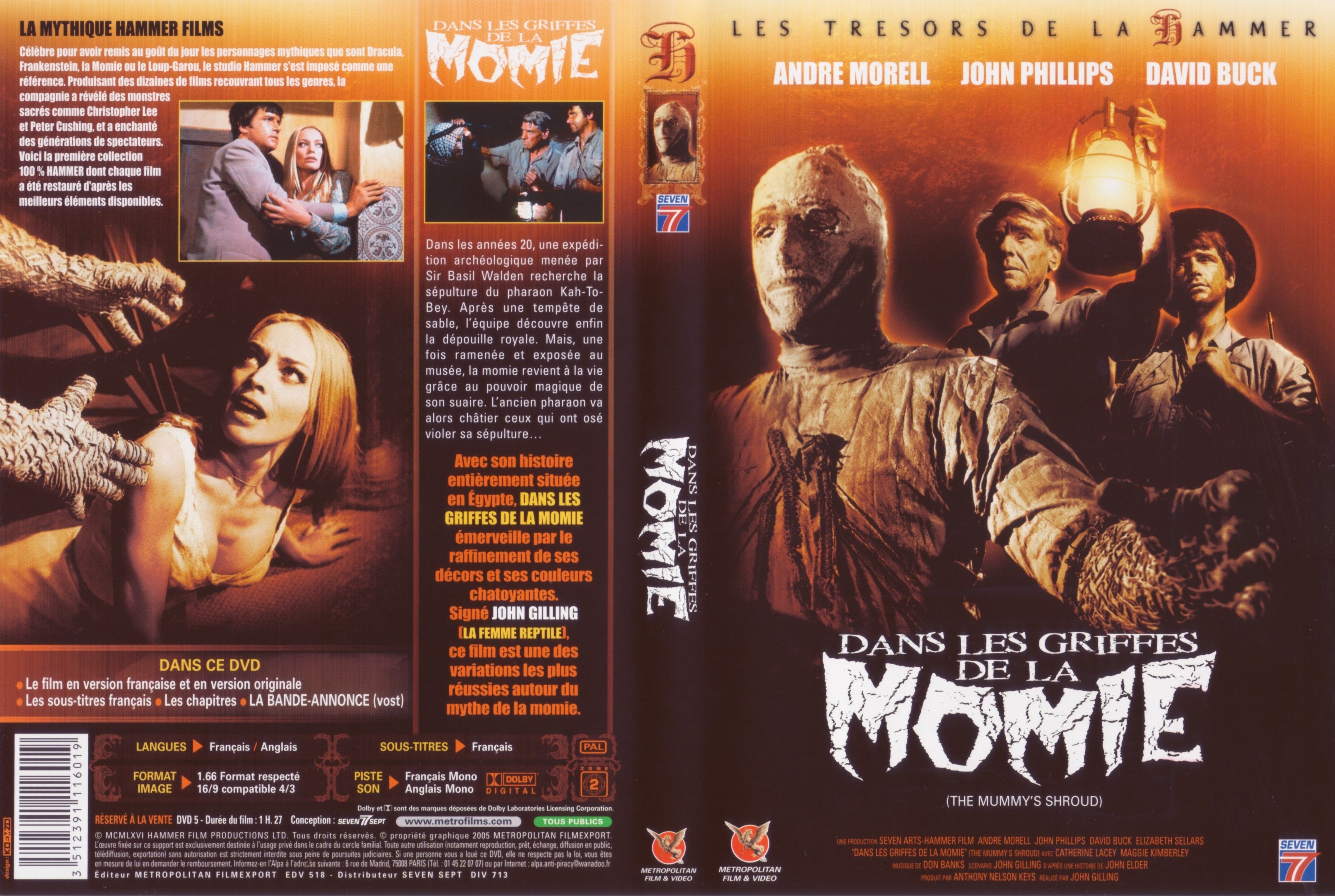 Jaquette DVD Dans les griffes de la momie