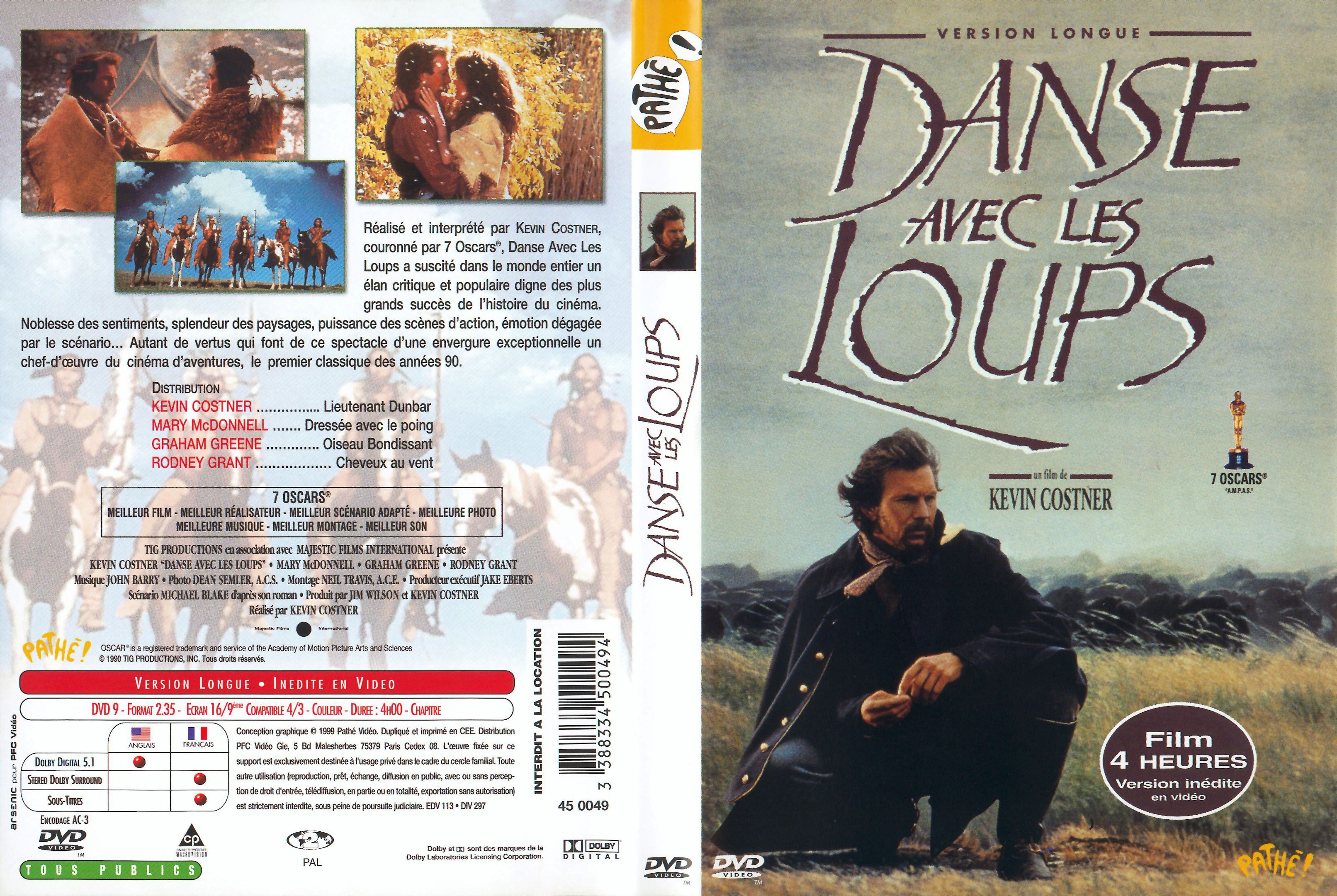 Jaquette DVD de Danse avec les loups - Cinéma Passion