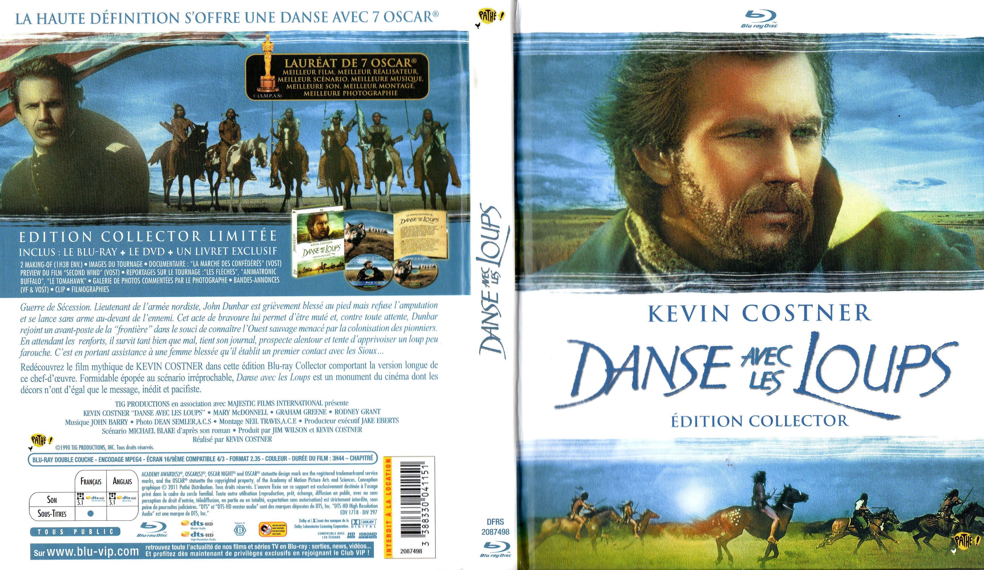 Jaquette DVD Danse avec les loups (BLU-RAY) v2