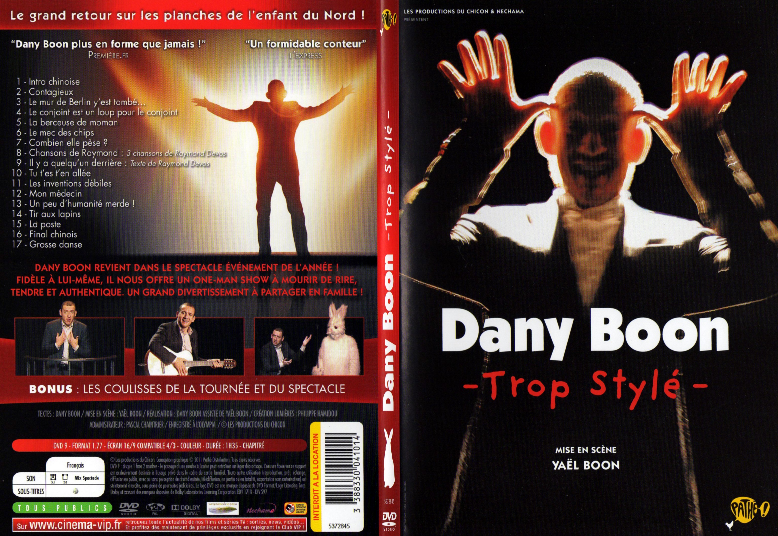 Jaquette DVD Dany Boon Trop style - SLIM