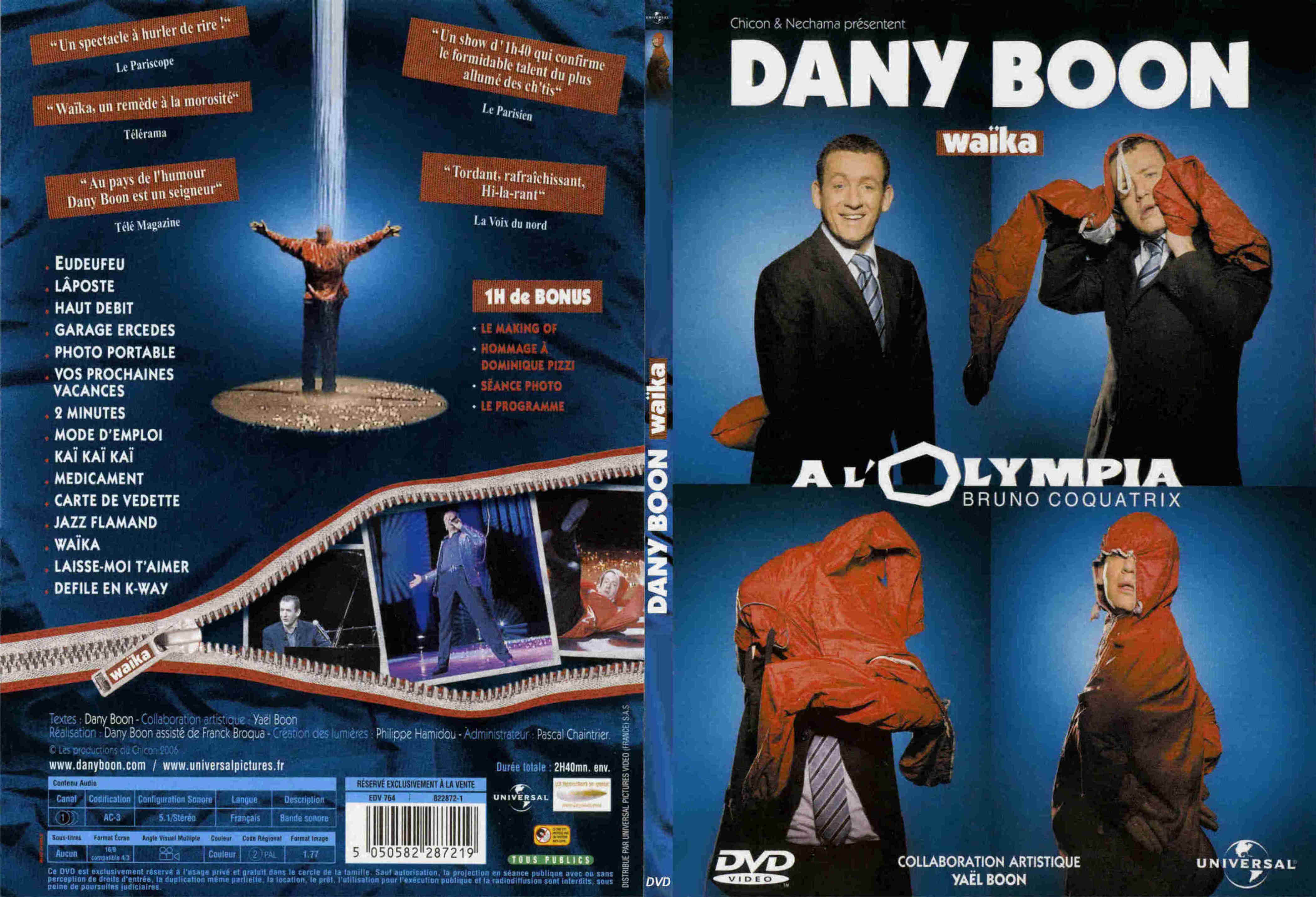 Jaquette DVD Dany Boon Waika - SLIM