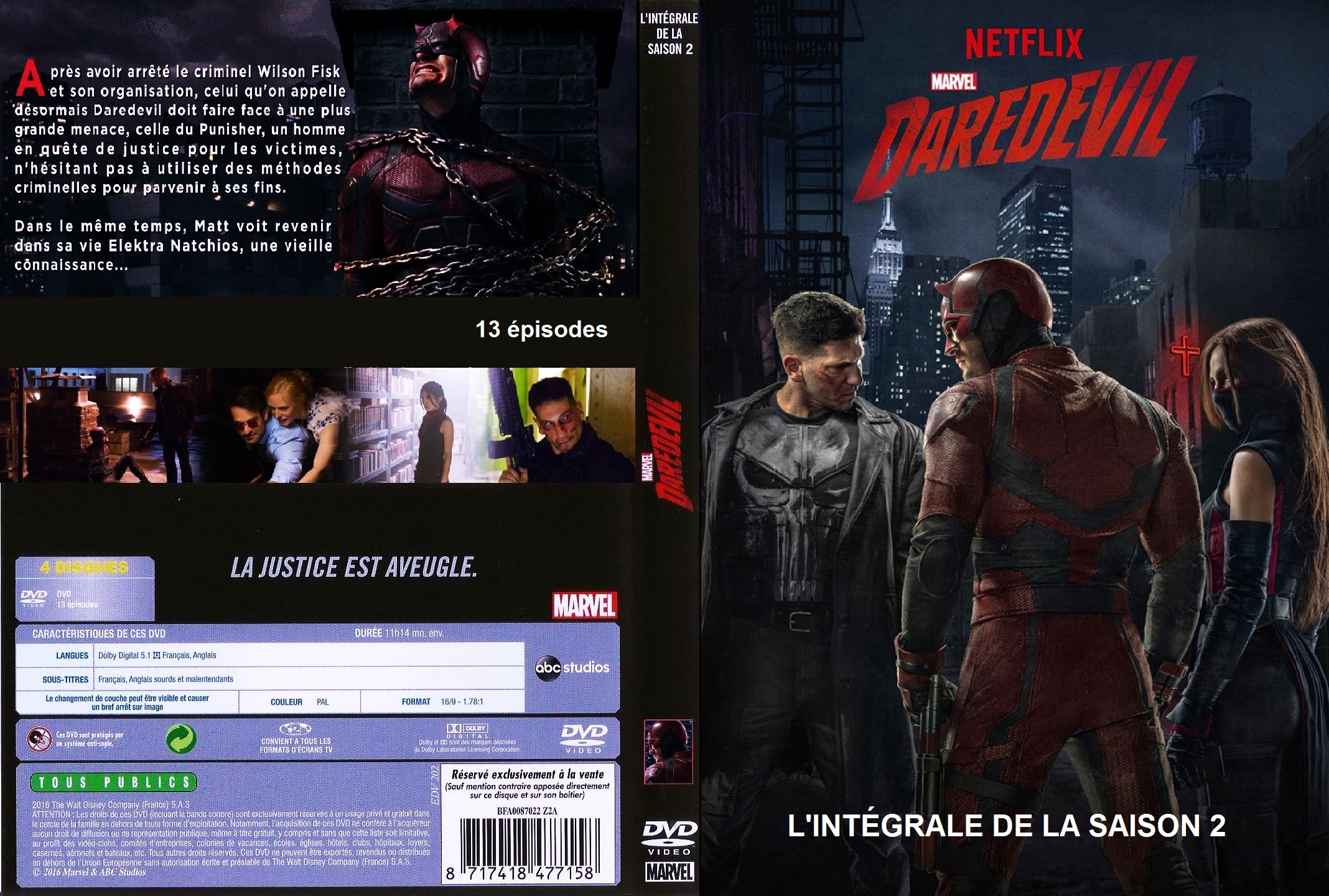 Jaquette DVD Daredevil saison 2 custom