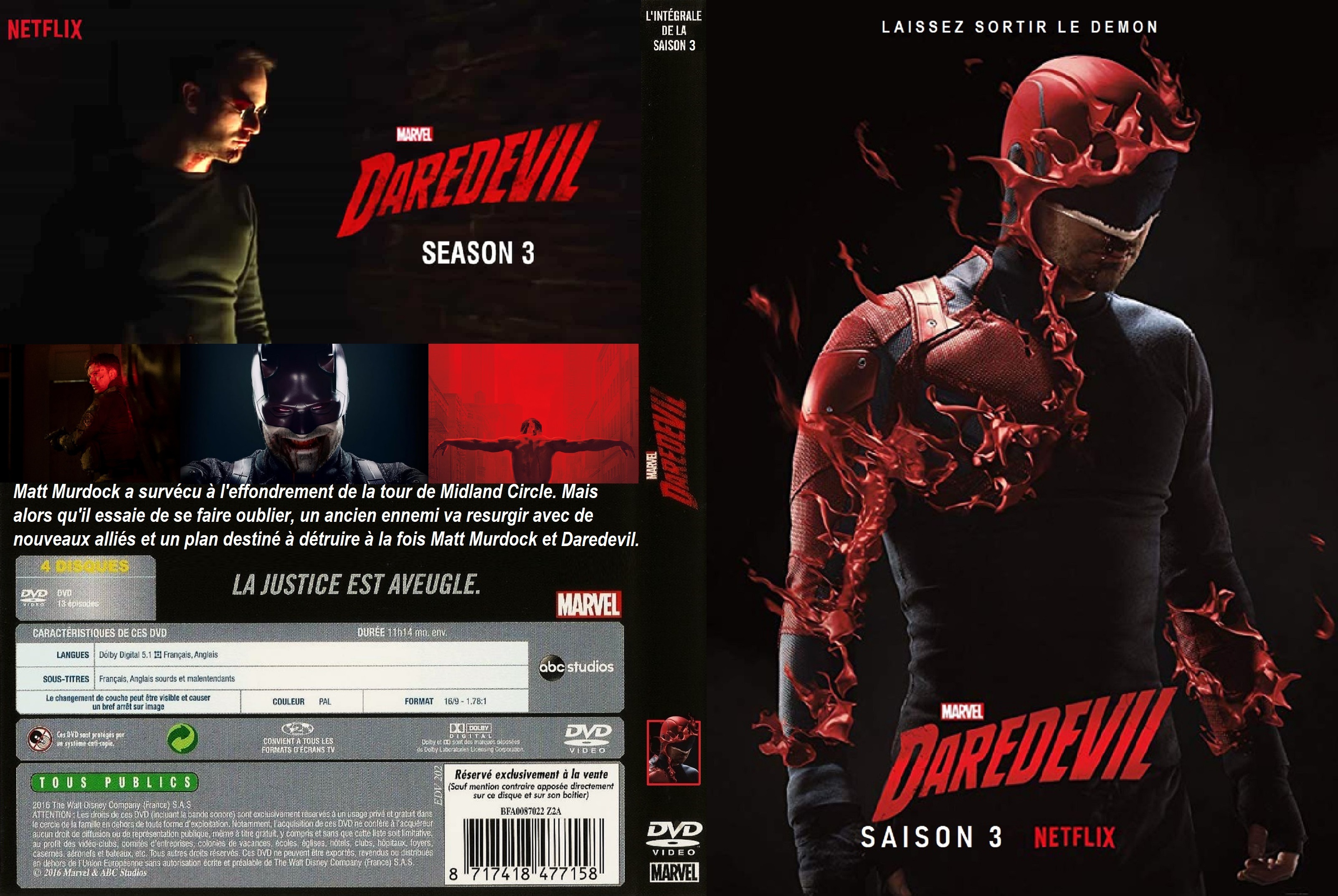 Jaquette DVD Daredevil saison 3 custom