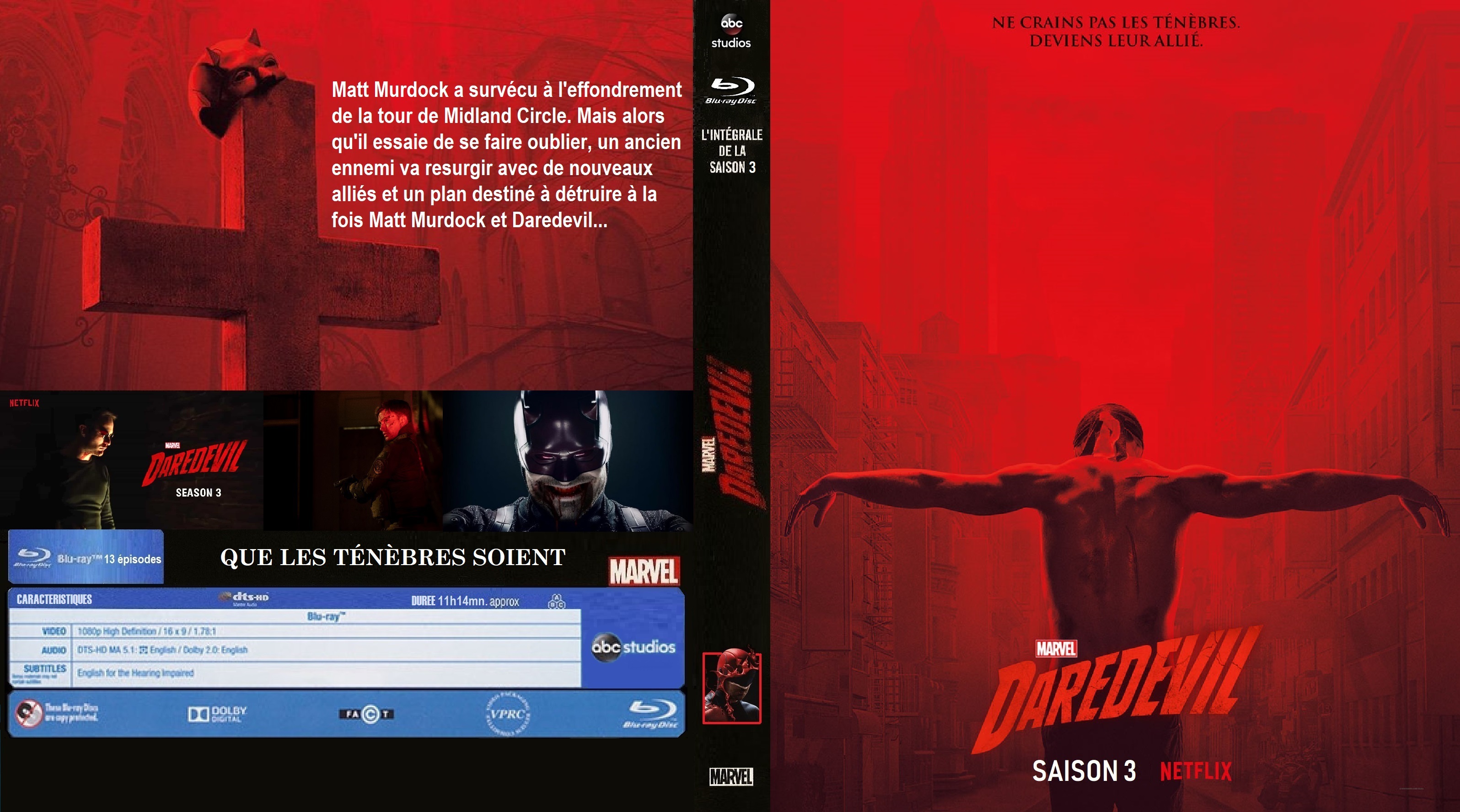 Jaquette DVD Daredevil saison 3 custom (BLU-RAY)