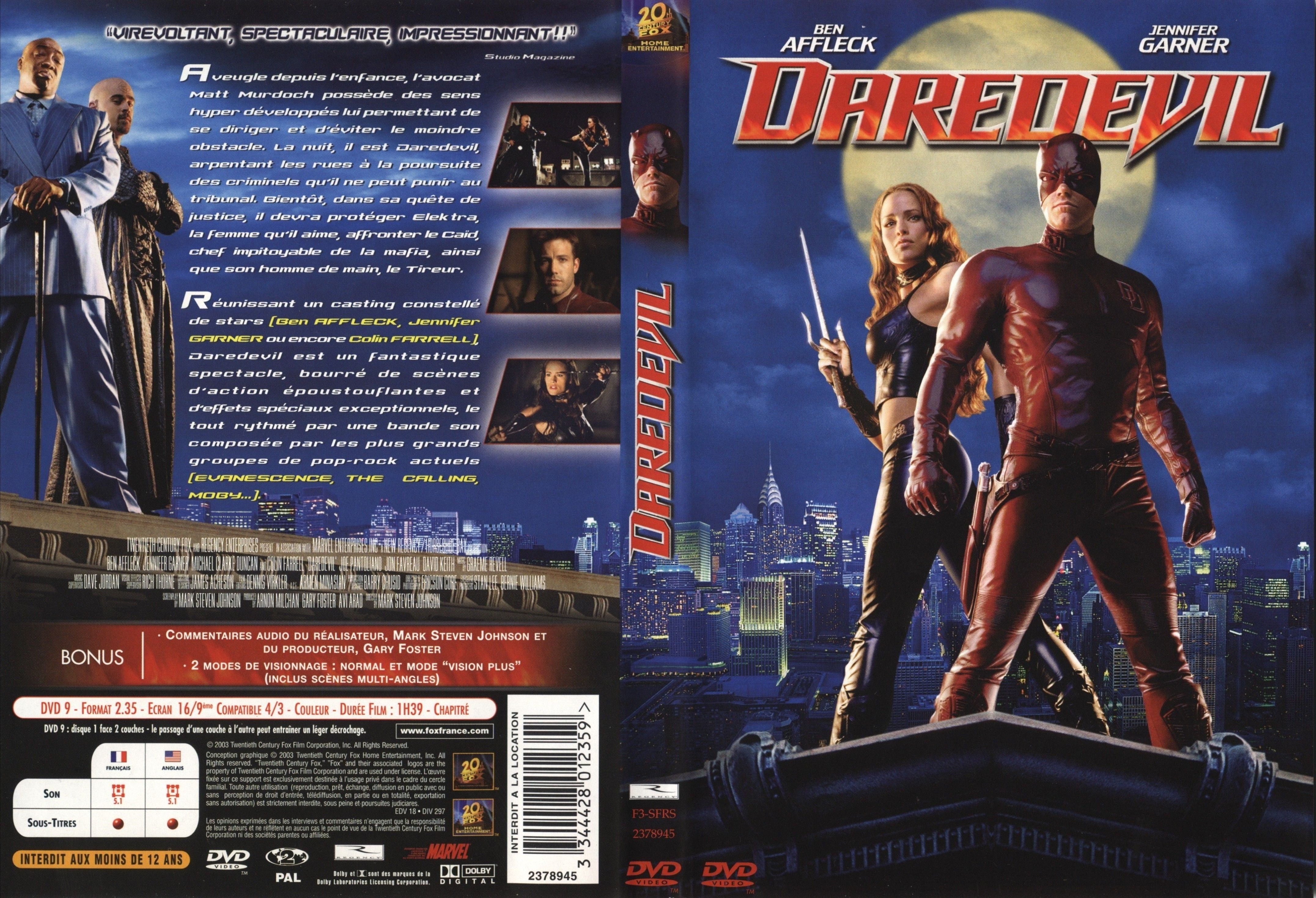 Jaquette DVD Daredevil v2