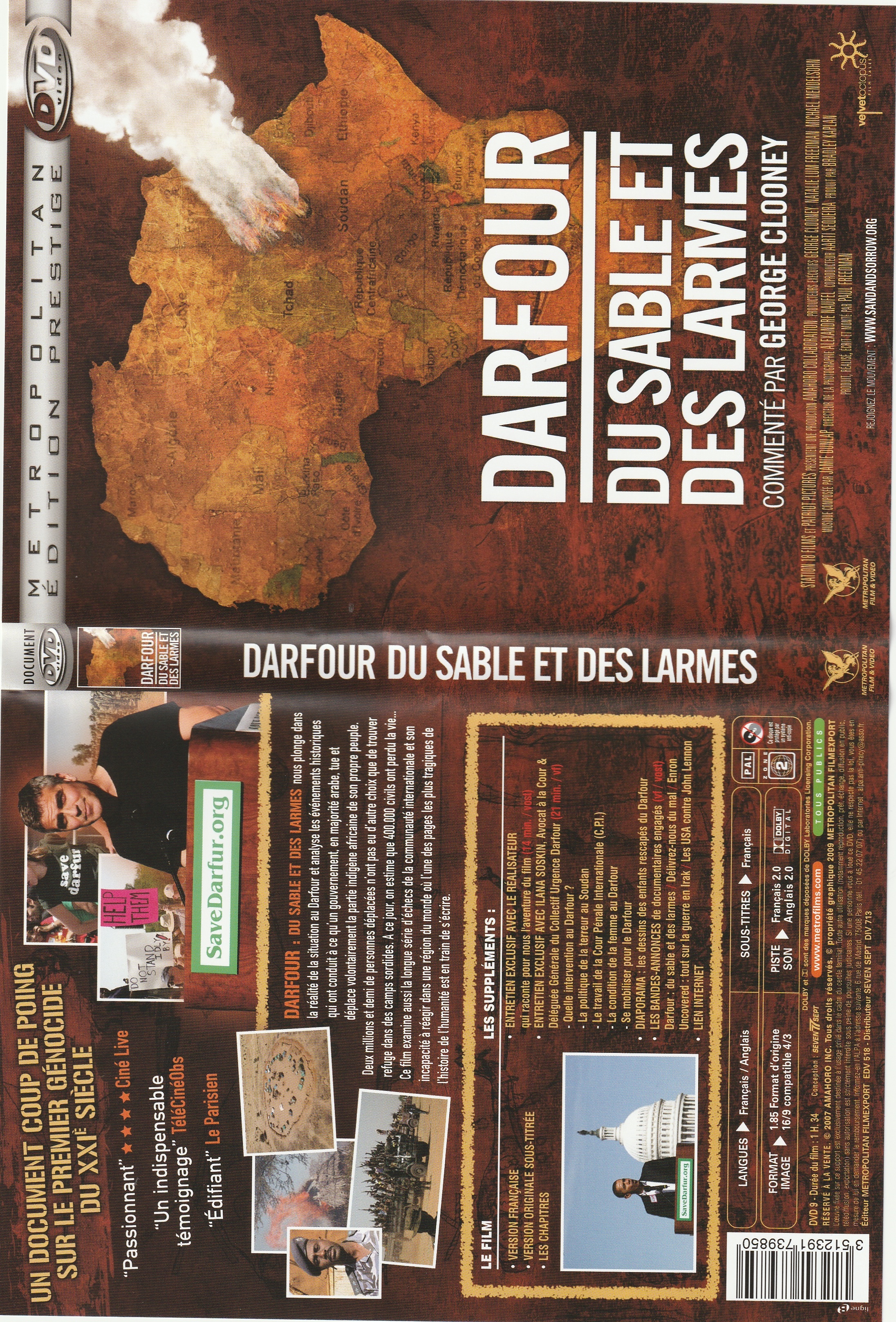 Jaquette DVD Darfour du sang et des larmes