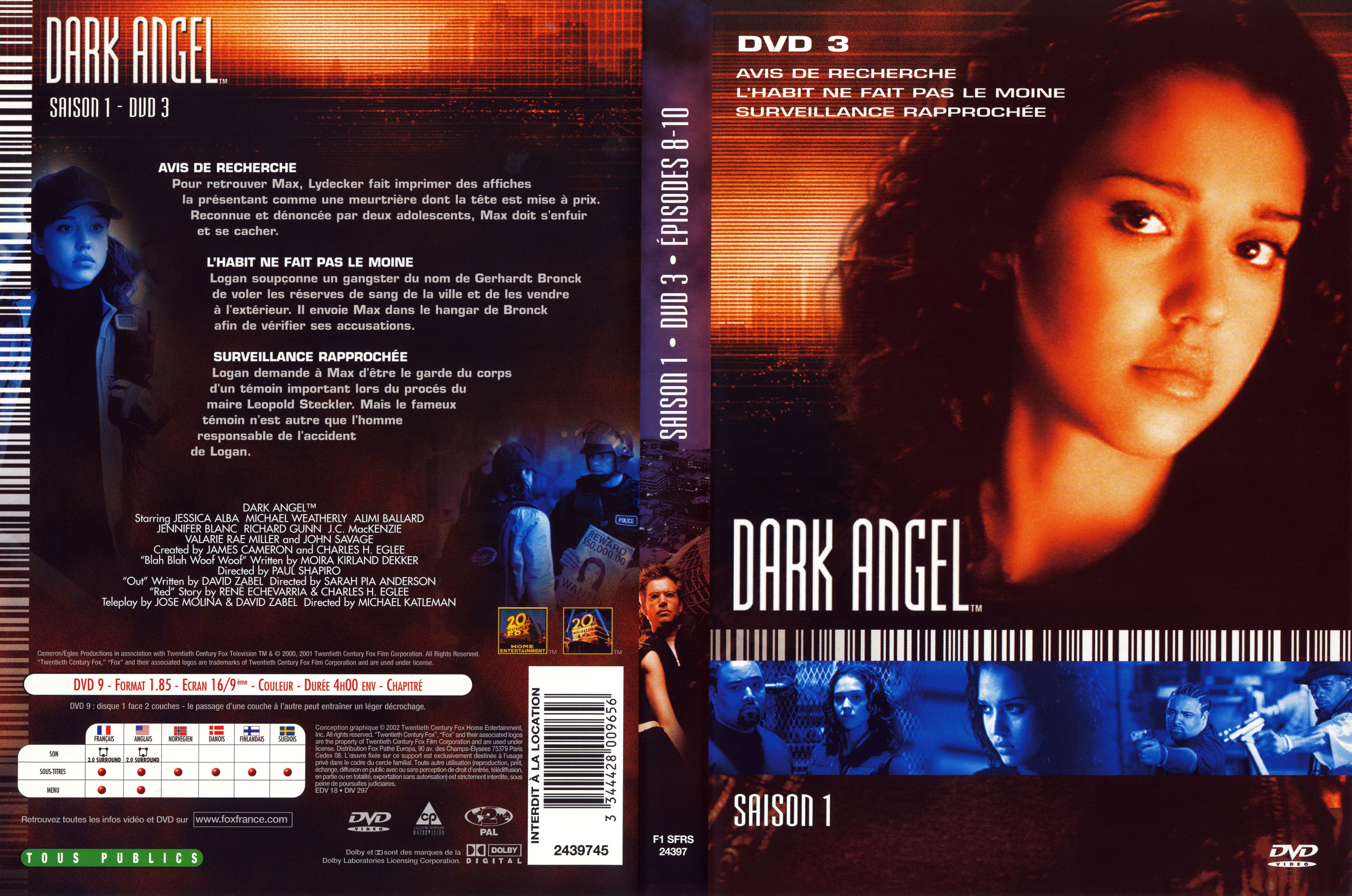 Jaquette DVD Dark Angel Saison 1 DVD 3