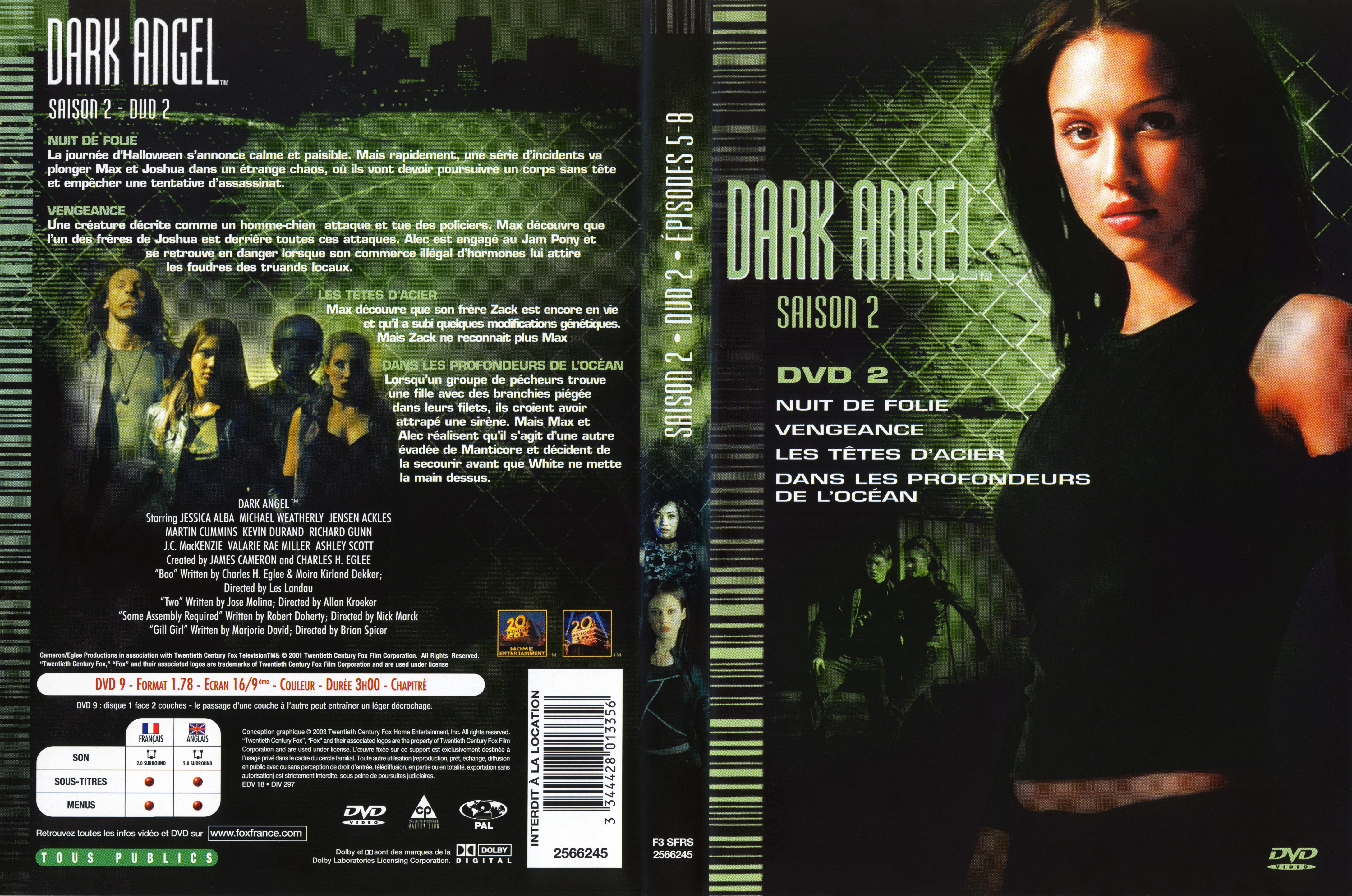 Jaquette DVD Dark Angel Saison 2 DVD 2