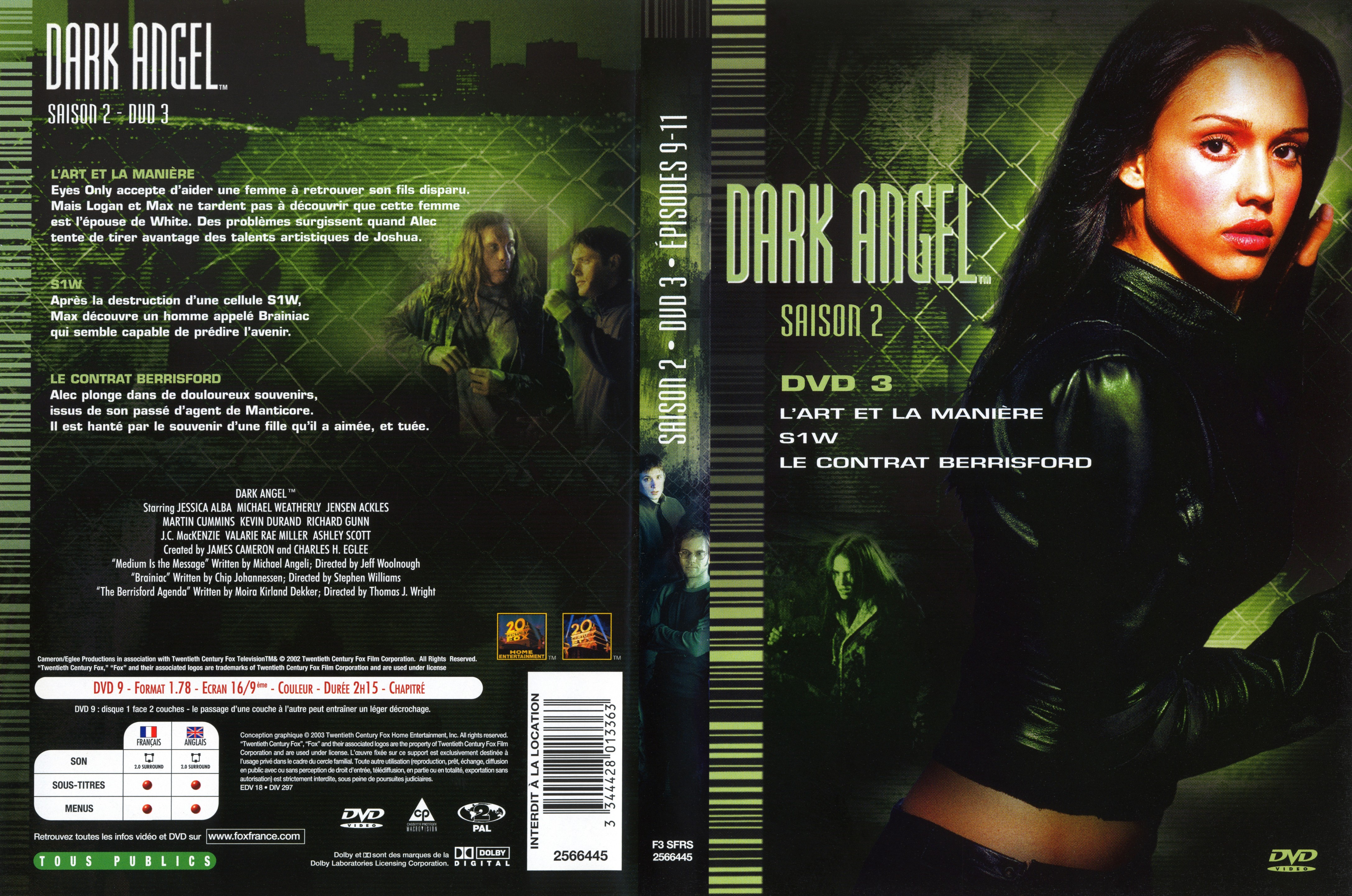 Jaquette DVD Dark Angel Saison 2 DVD 3
