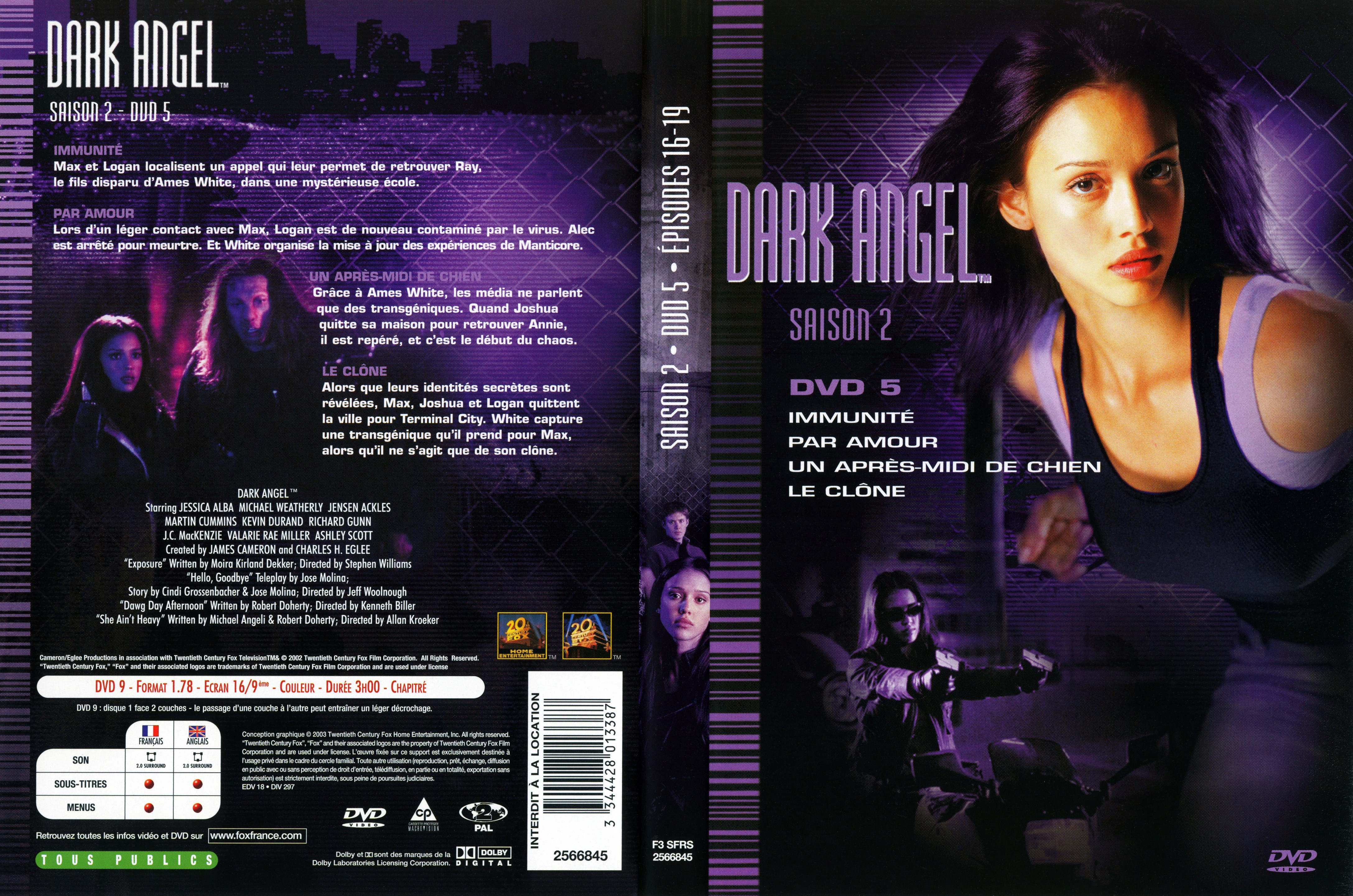 Jaquette DVD Dark Angel Saison 2 DVD 5