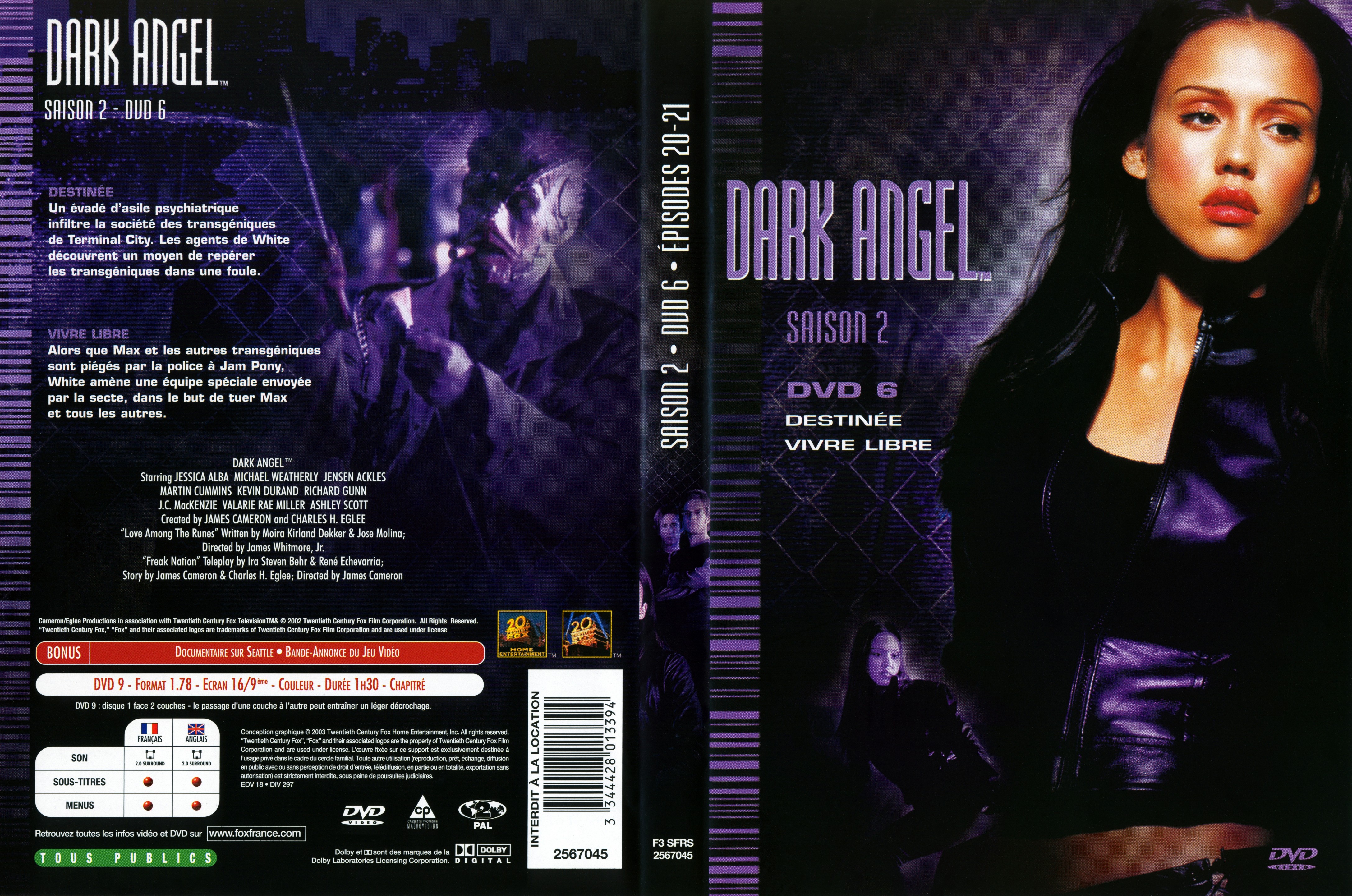 Jaquette DVD Dark Angel Saison 2 DVD 6