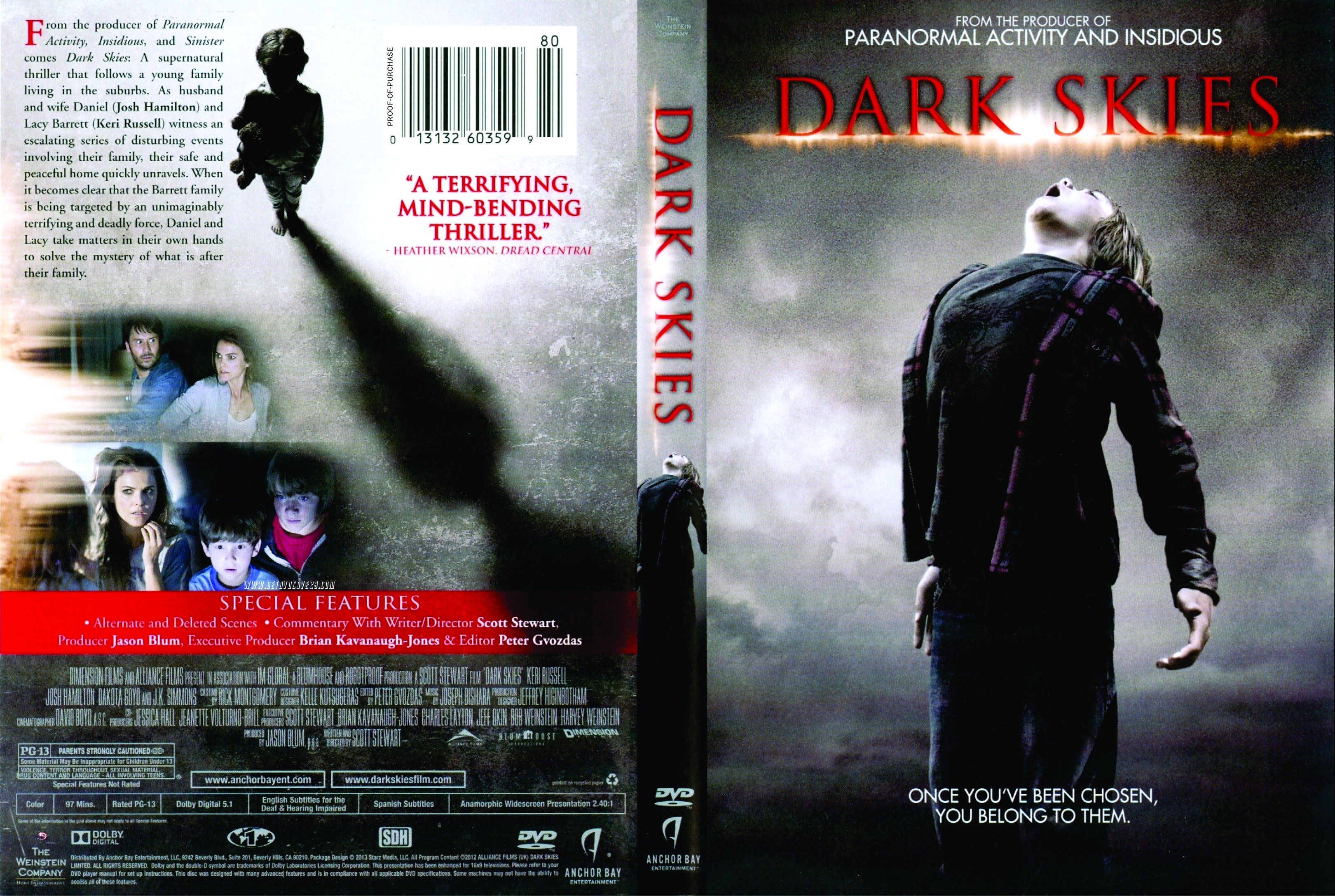 Jaquette DVD Dark Skies Zone 1