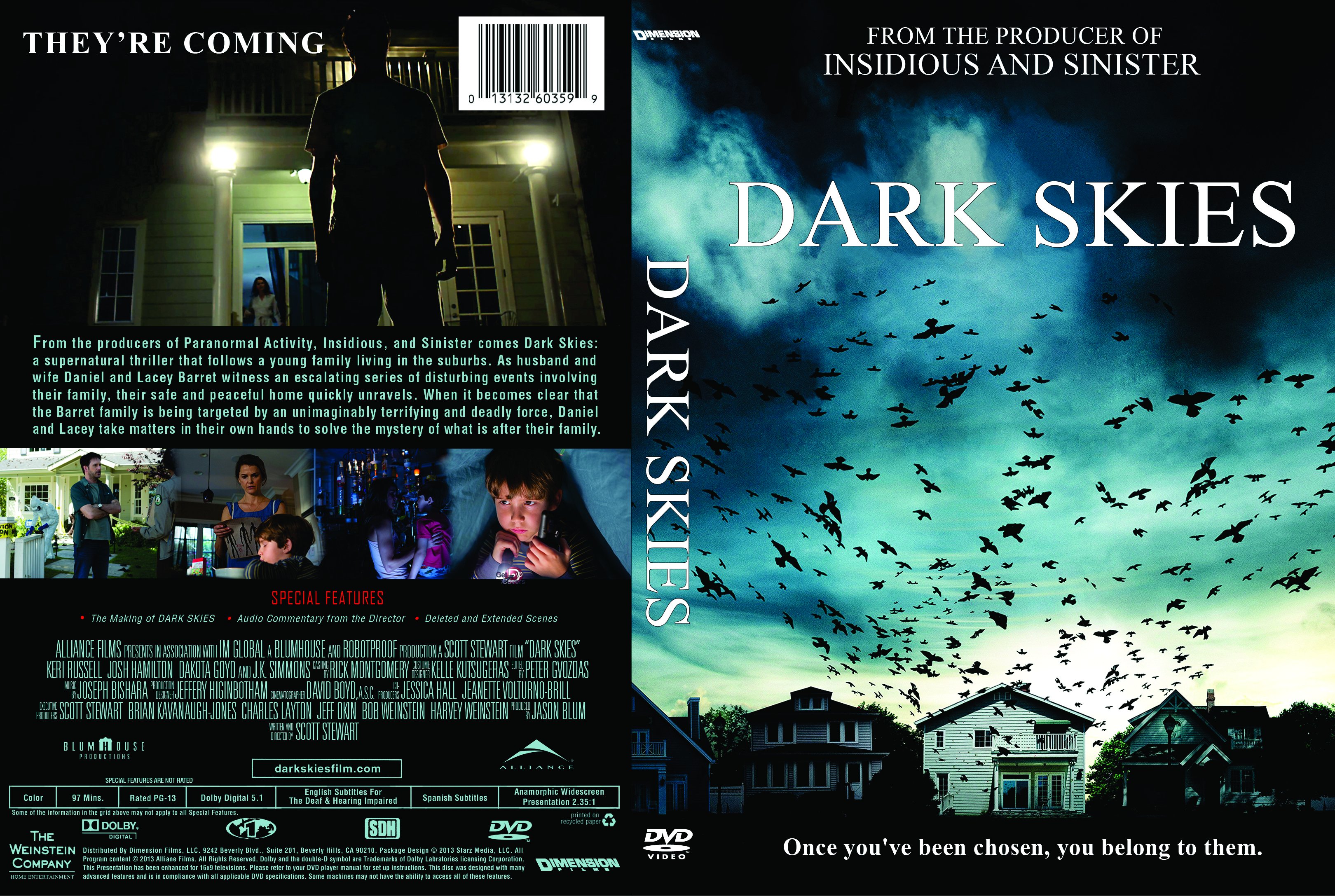 Jaquette DVD Dark Skies custom Zone 1