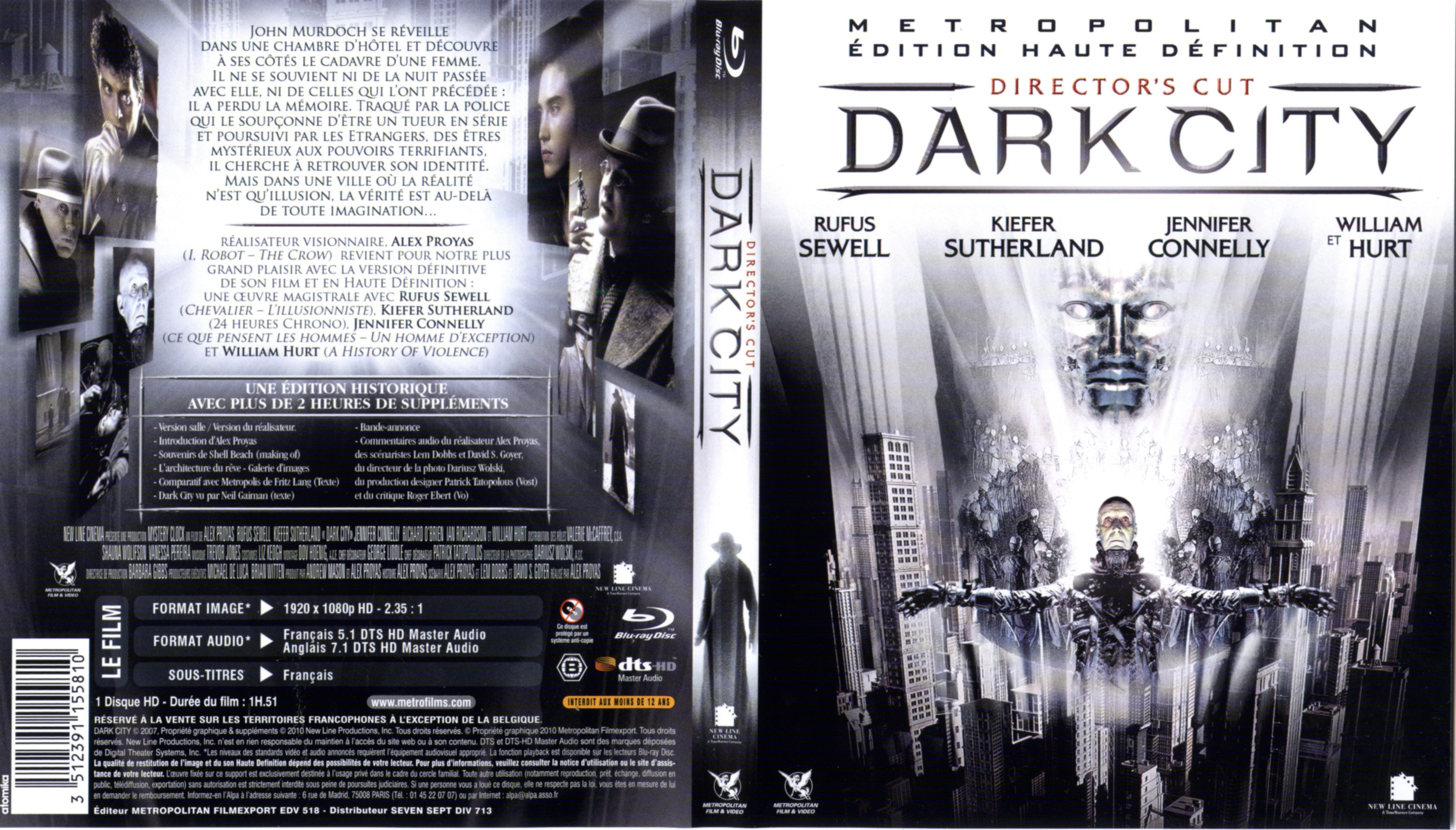 Jaquette DVD Dark city (BLU-RAY)