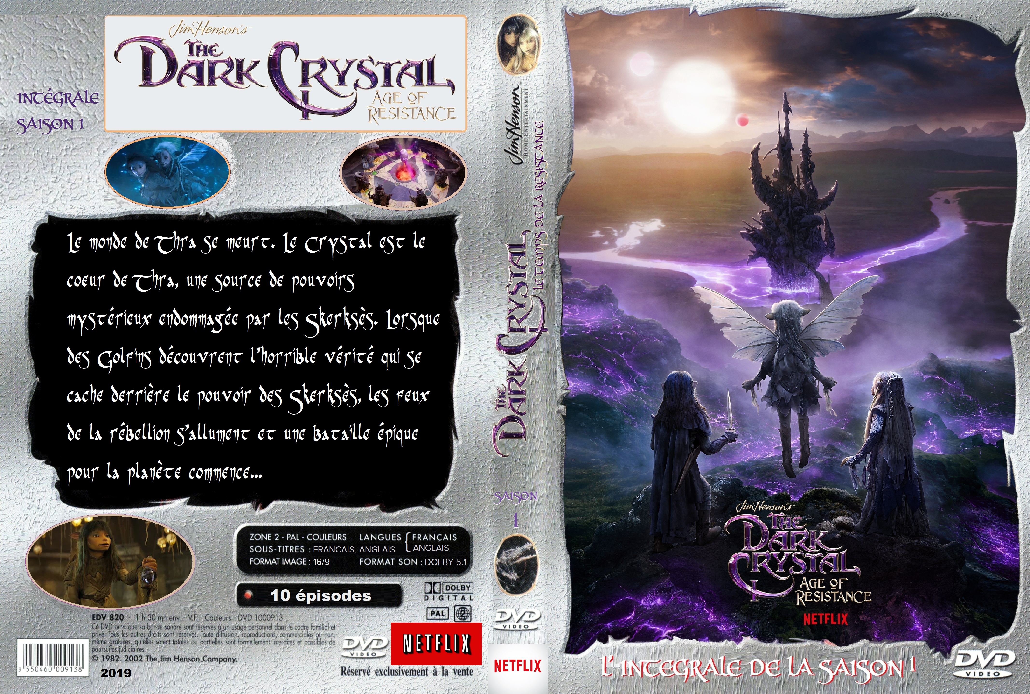 Jaquette DVD Dark crystal Le Temps de la Resistance saison 1 custom
