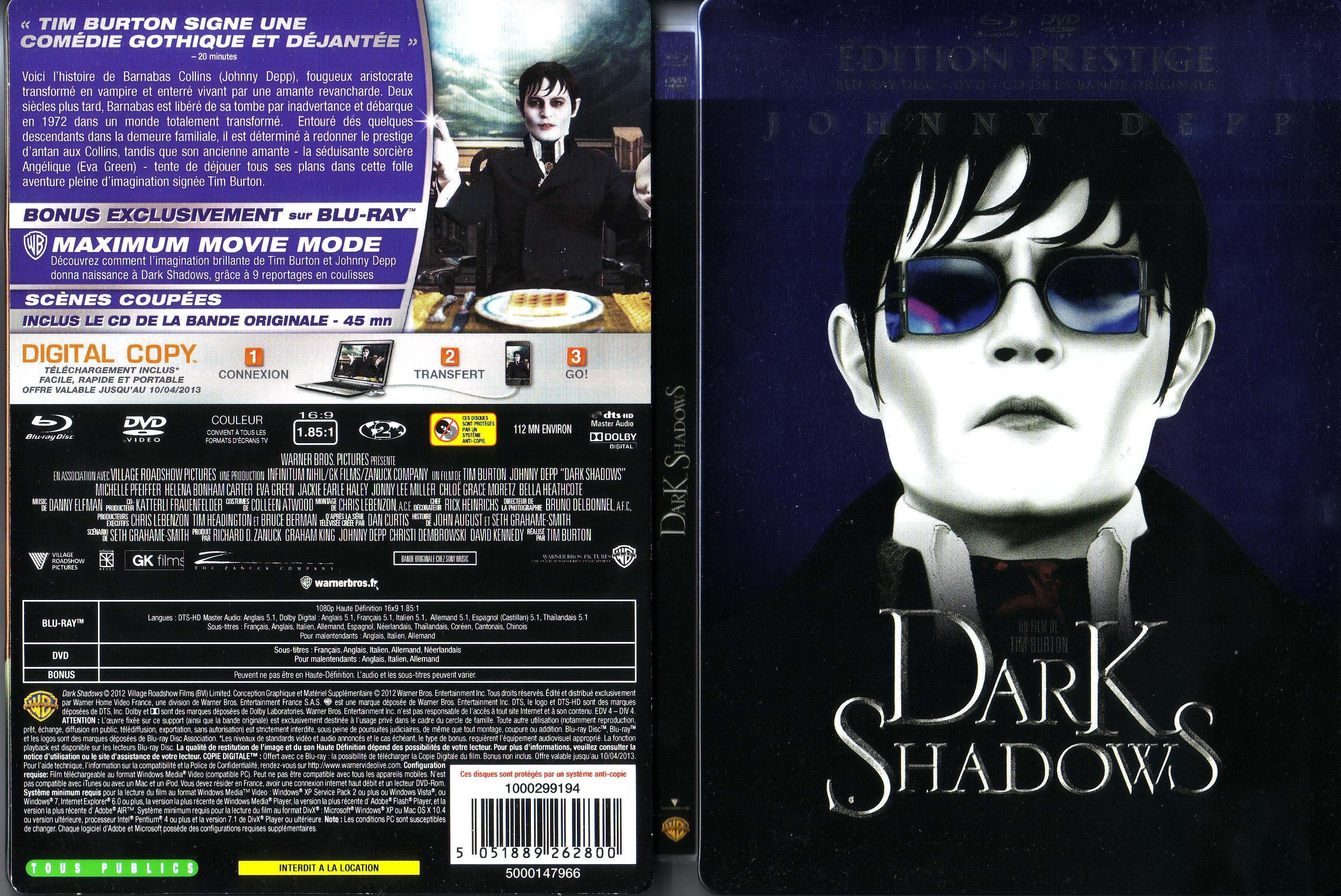 Jaquette DVD Dark shadows (BLU-RAY)