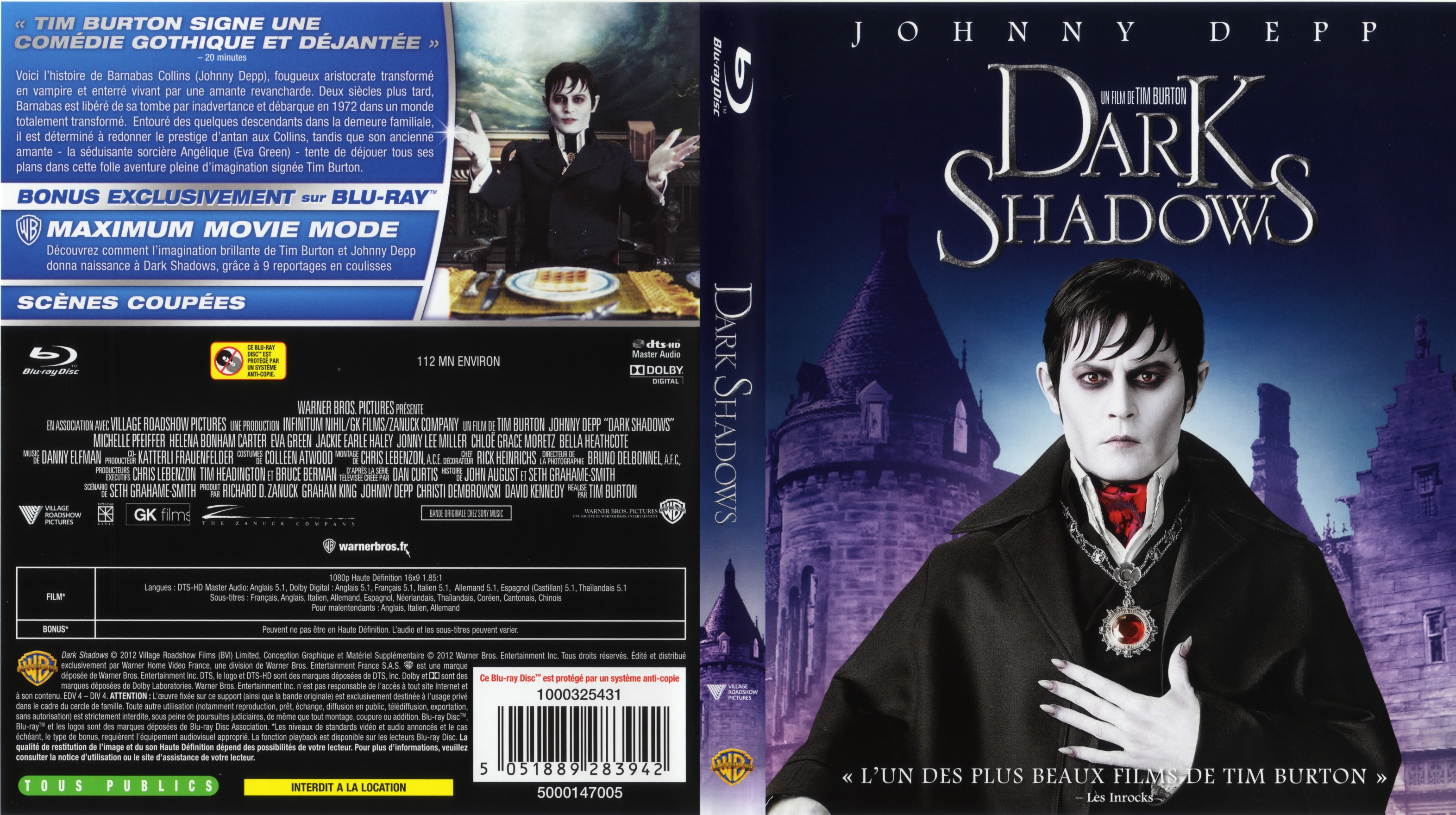 Jaquette DVD Dark shadows (BLU-RAY) v2