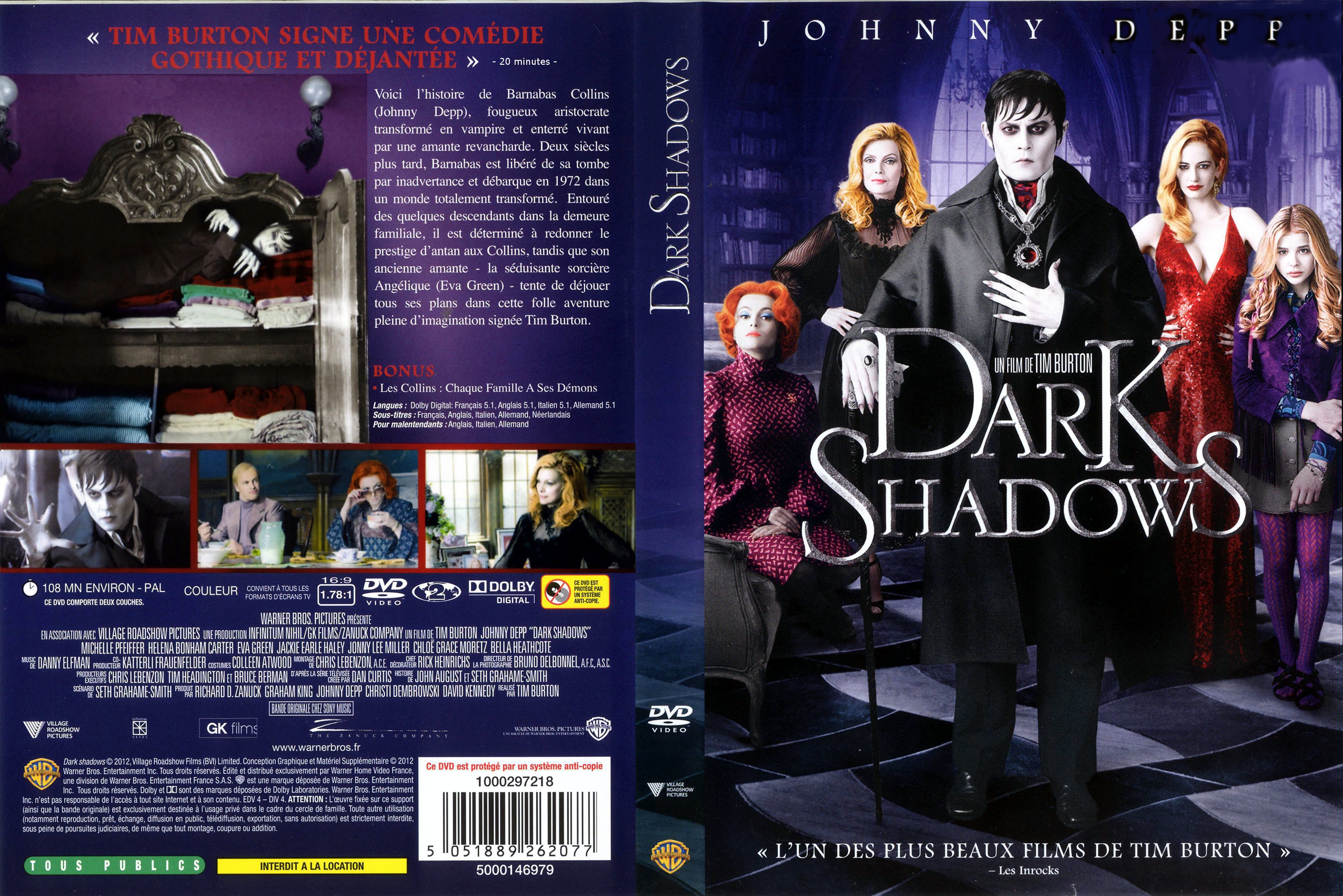 Jaquette DVD Dark shadows custom v3