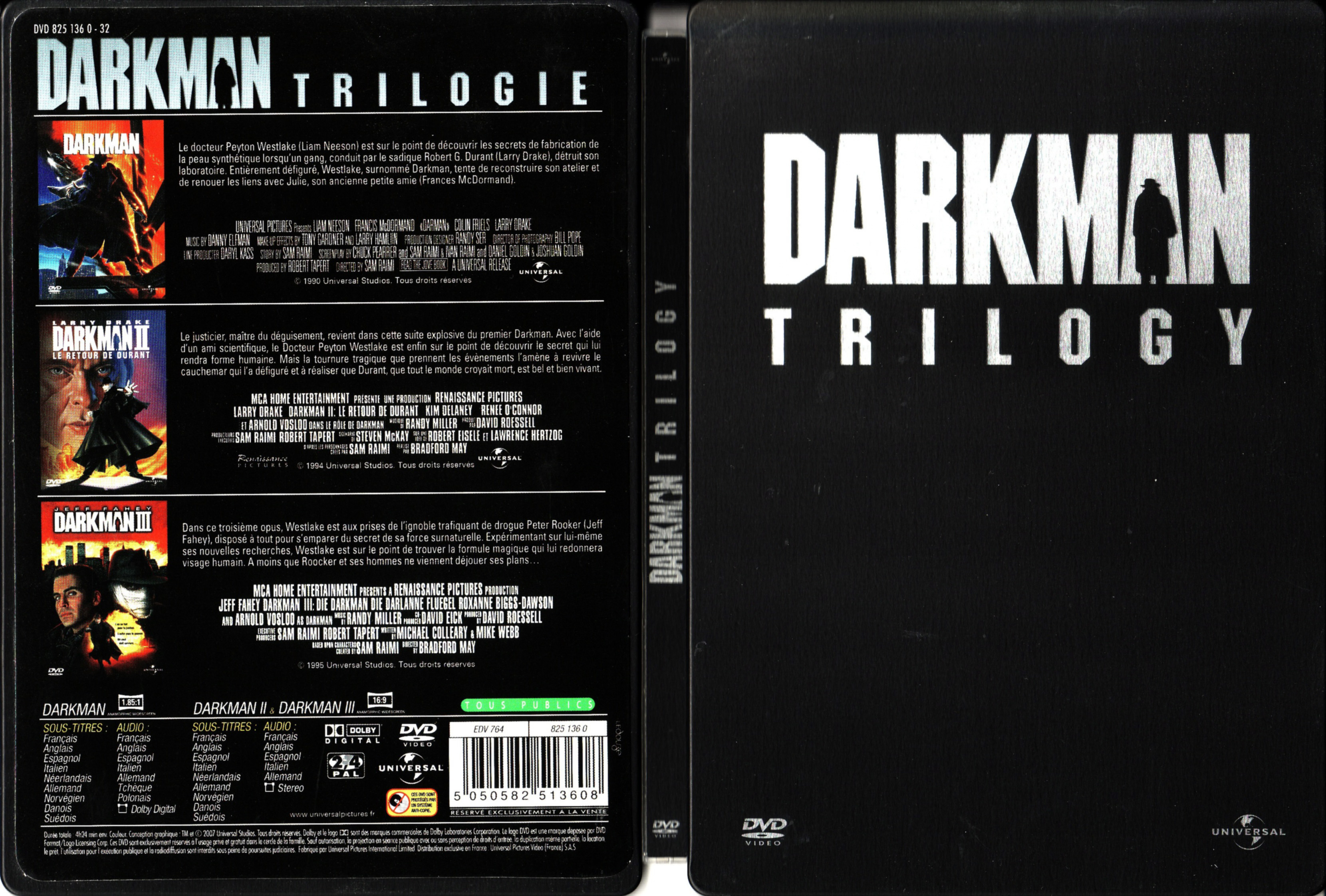 Jaquette DVD Darkman Trilogy