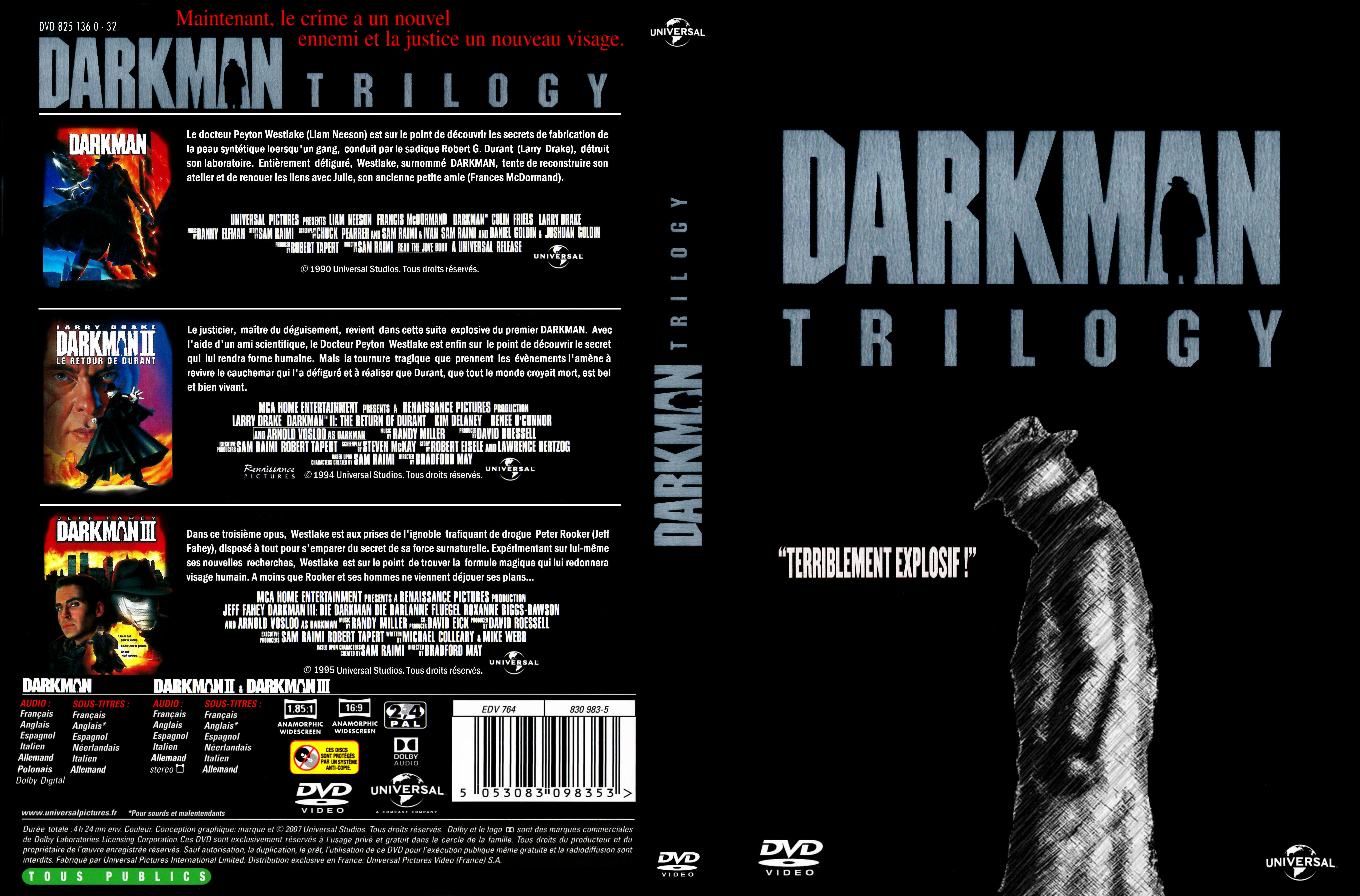 Jaquette DVD Darkman trilogy