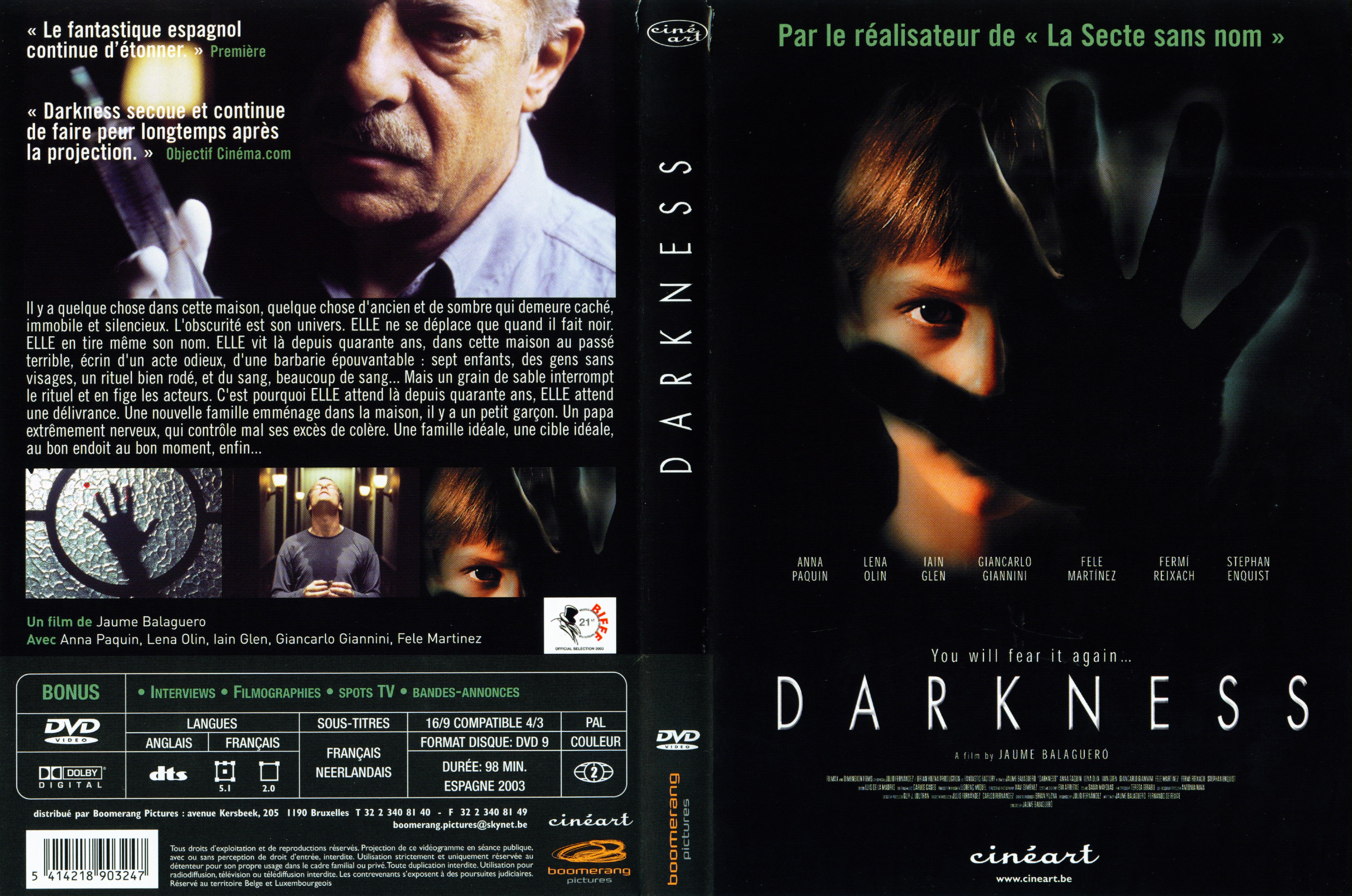 Jaquette DVD Darkness v2