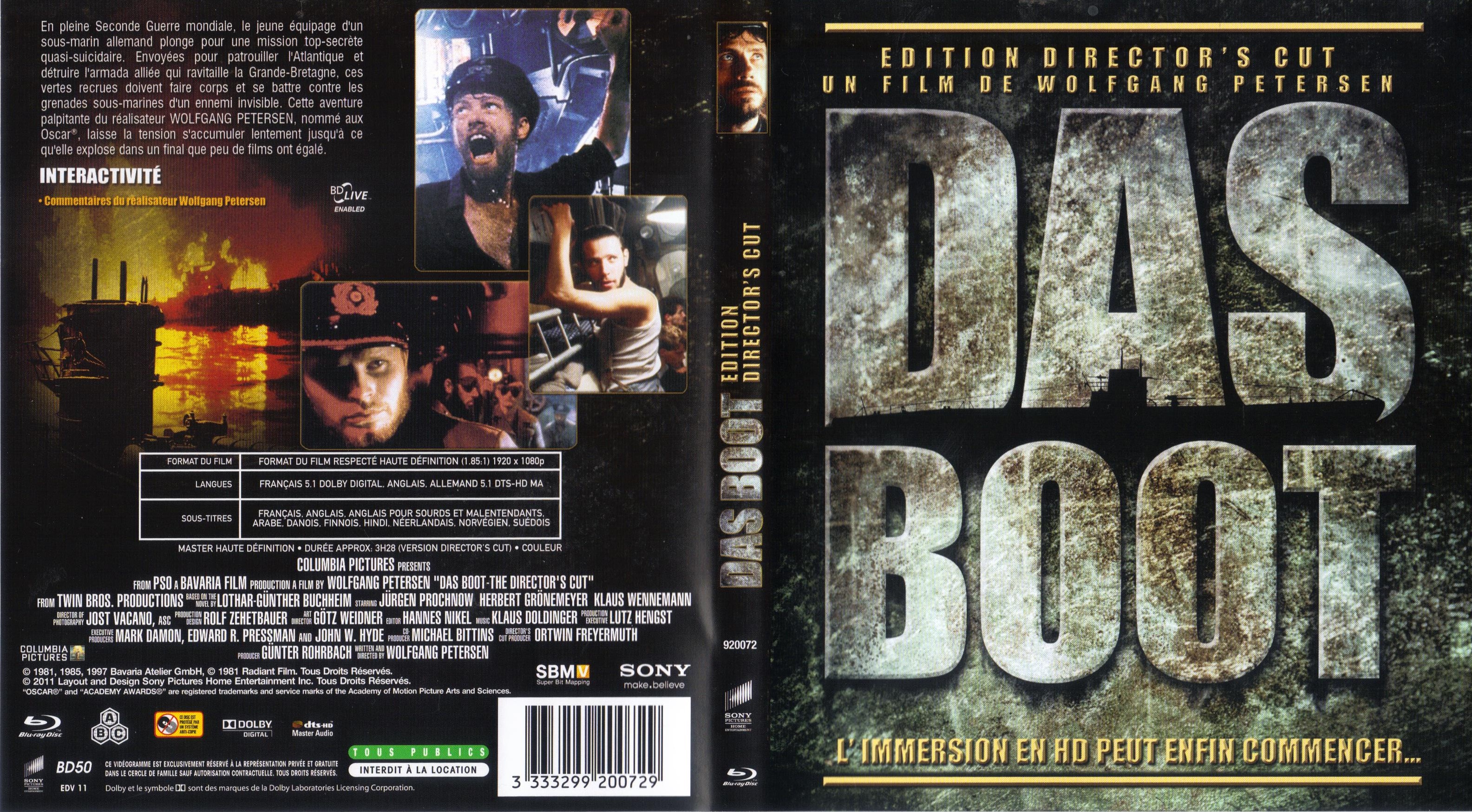 Jaquette DVD Das Boot - Le bateau (BLU-RAY)