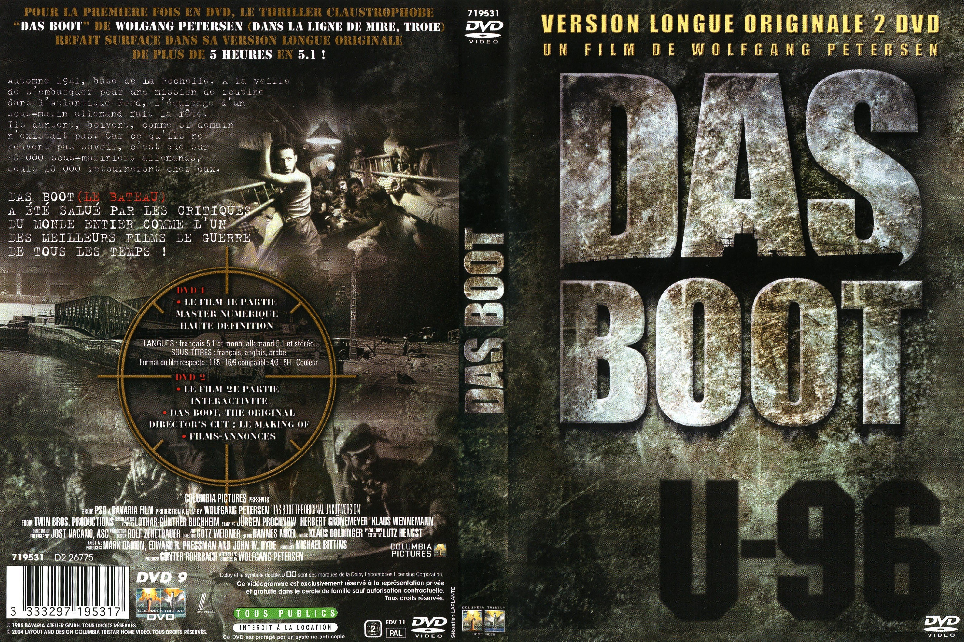 Jaquette DVD Das Boot - Le bateau v3