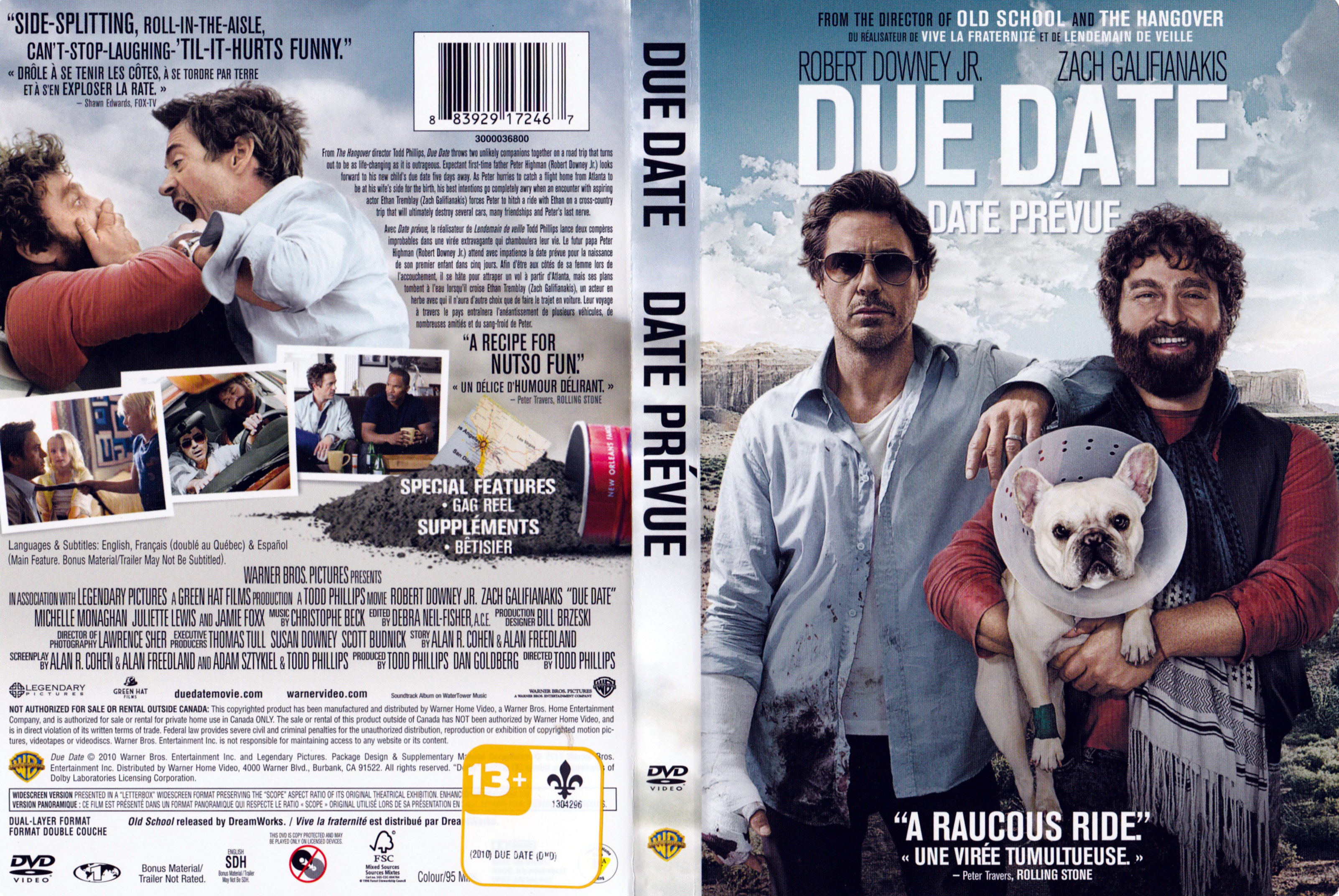 Jaquette DVD Date prvue - Due date (Canadienne)