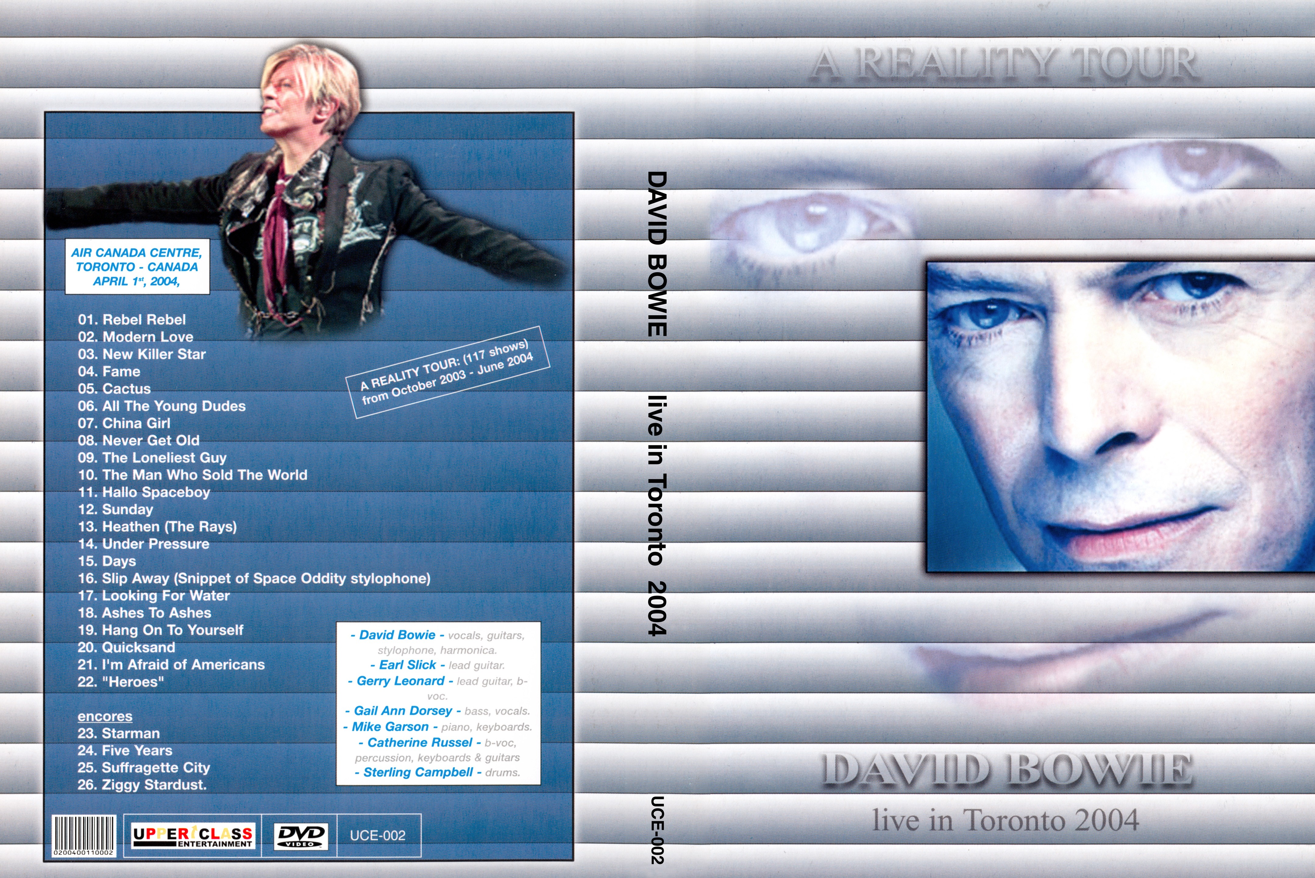 Jaquette DVD David Bowie Live in Toronto 2004
