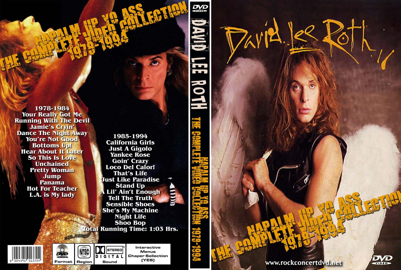 Jaquette DVD David Lee Roth - Napalm up your ASS The Complete Video Collection 1978-1994