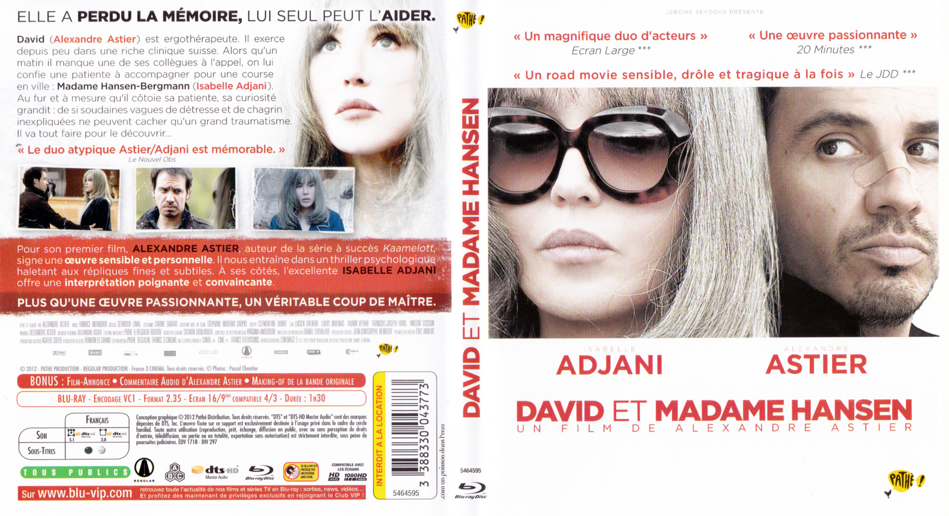 Jaquette DVD David et Madame Hansen (BLU-RAY)