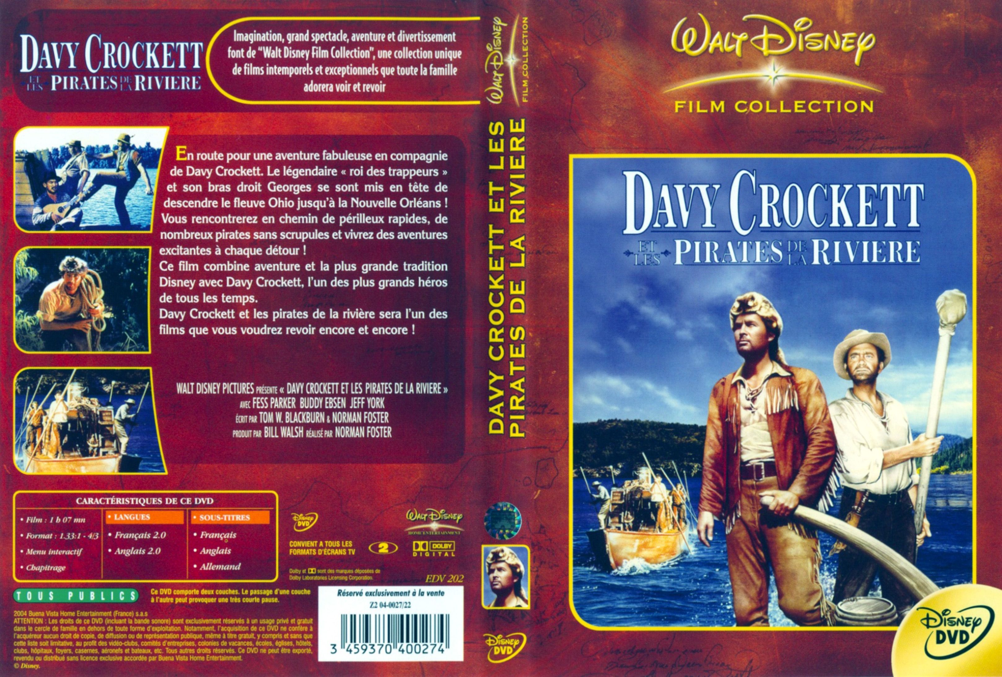 Jaquette DVD Davy Crockett et les pirates de la rivire