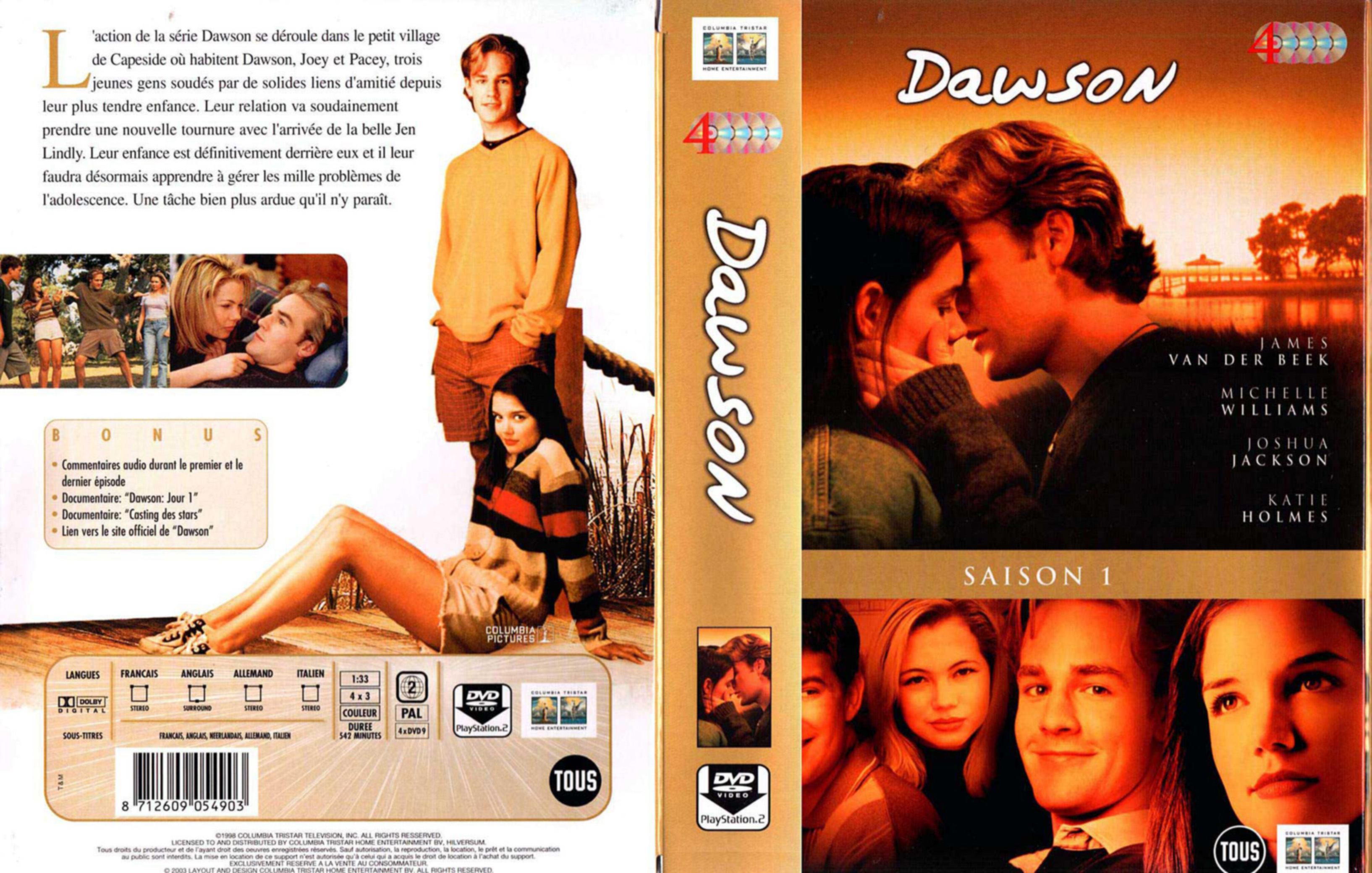 Jaquette DVD Dawson Saison 1 COFFRET