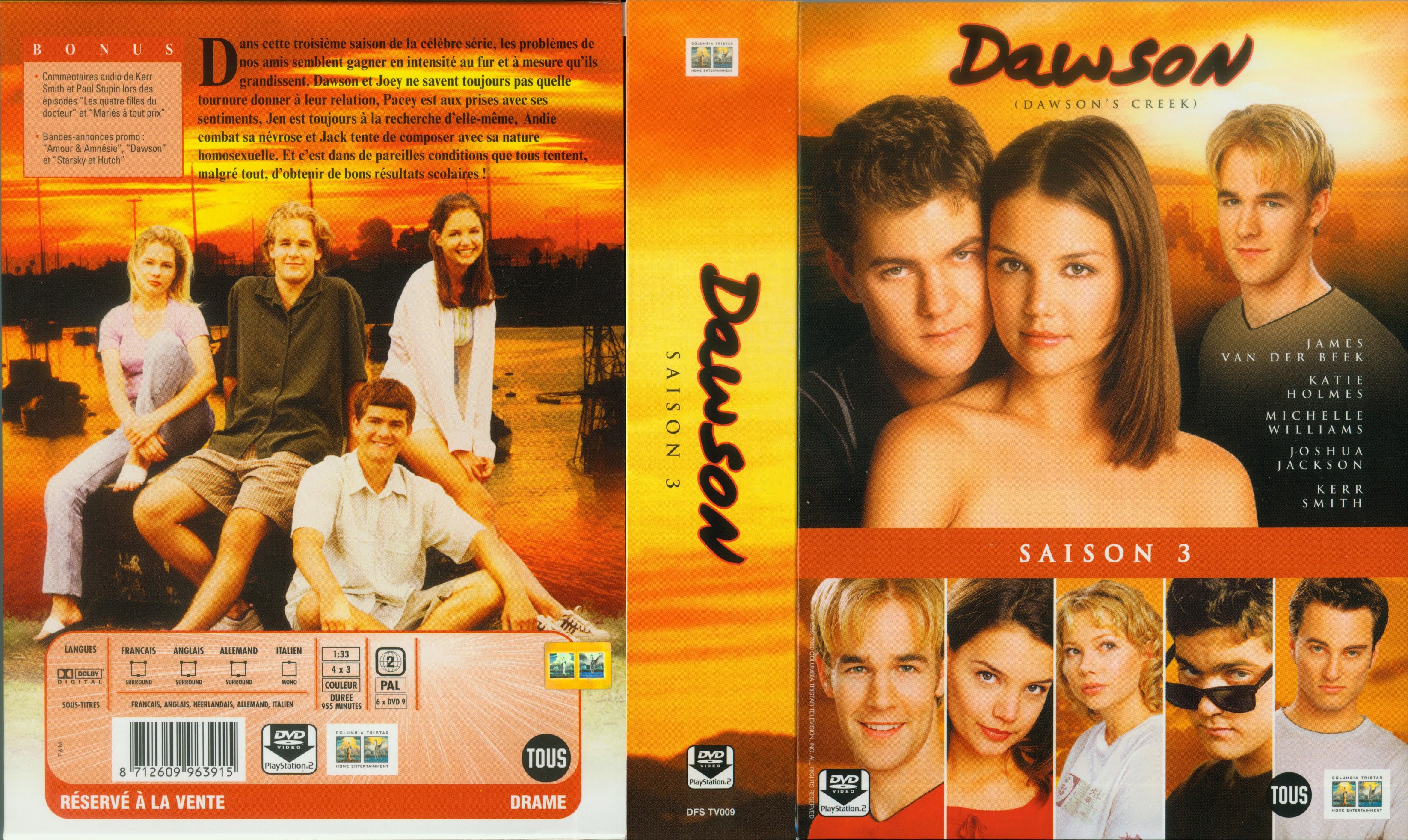 Jaquette DVD Dawson saison 3 COFFRET