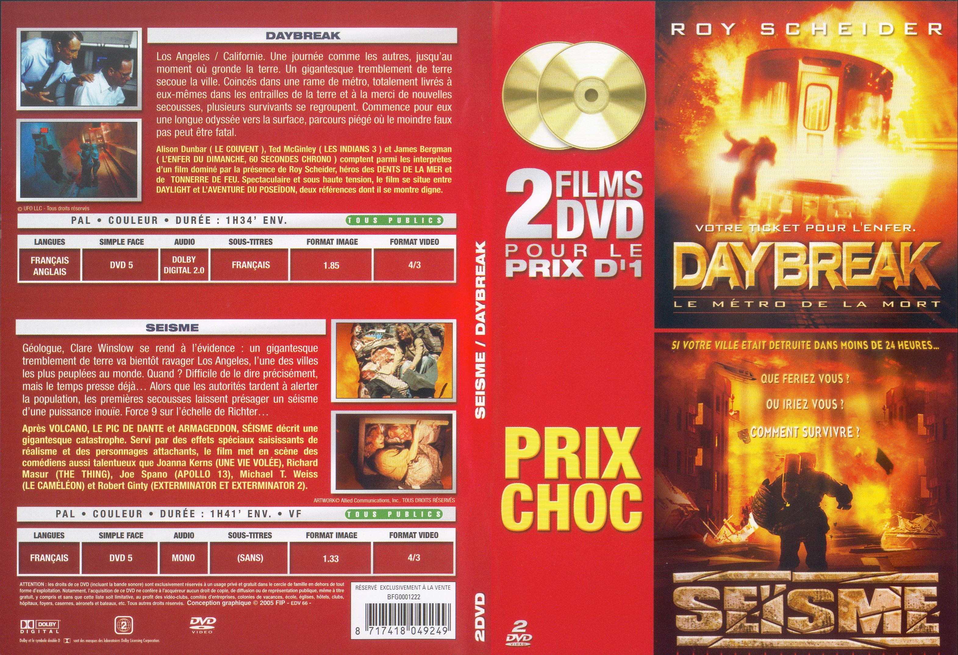 Jaquette DVD Daybreak - Seisme