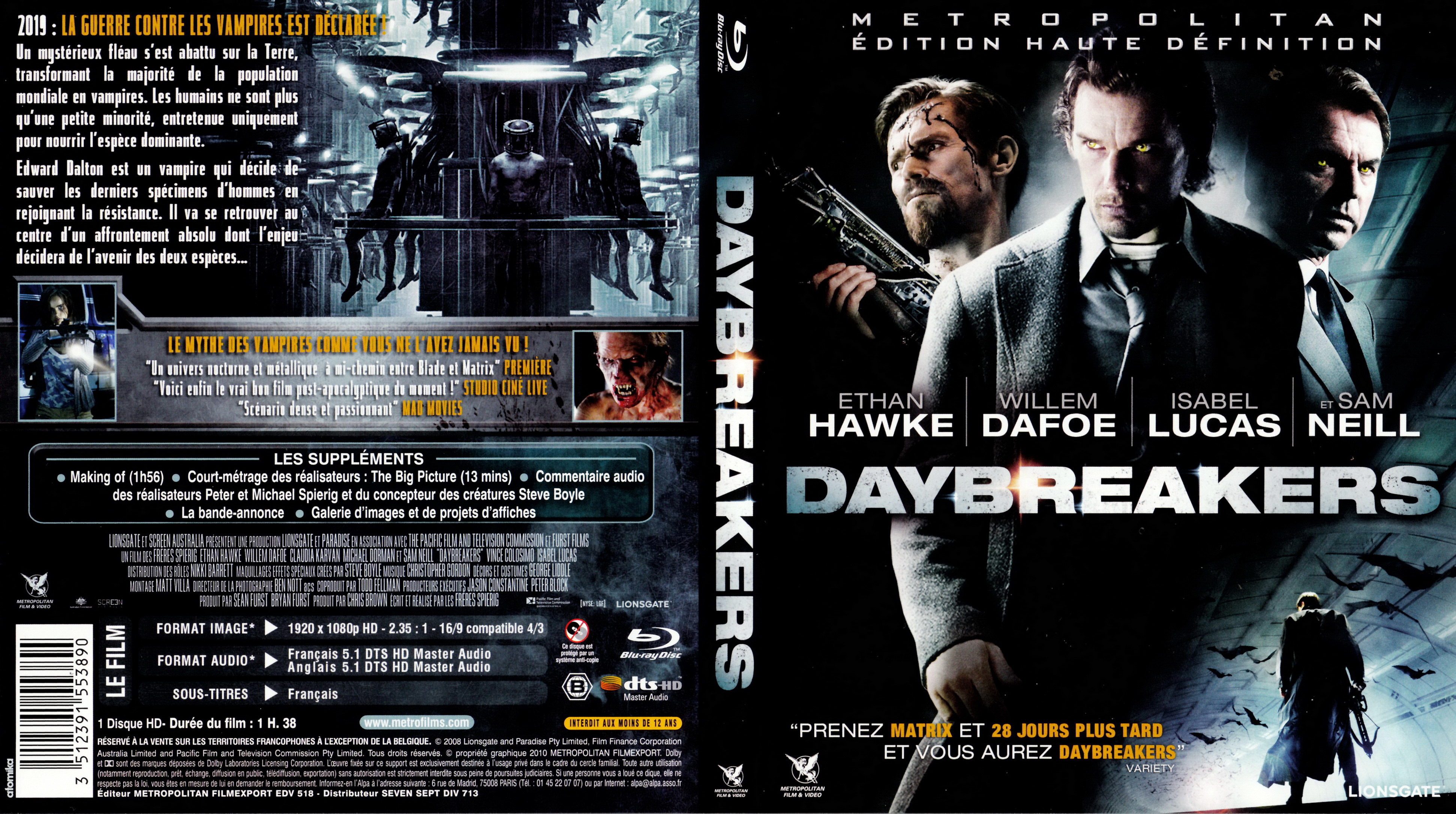 Jaquette DVD Daybreakers (BLU-RAY)