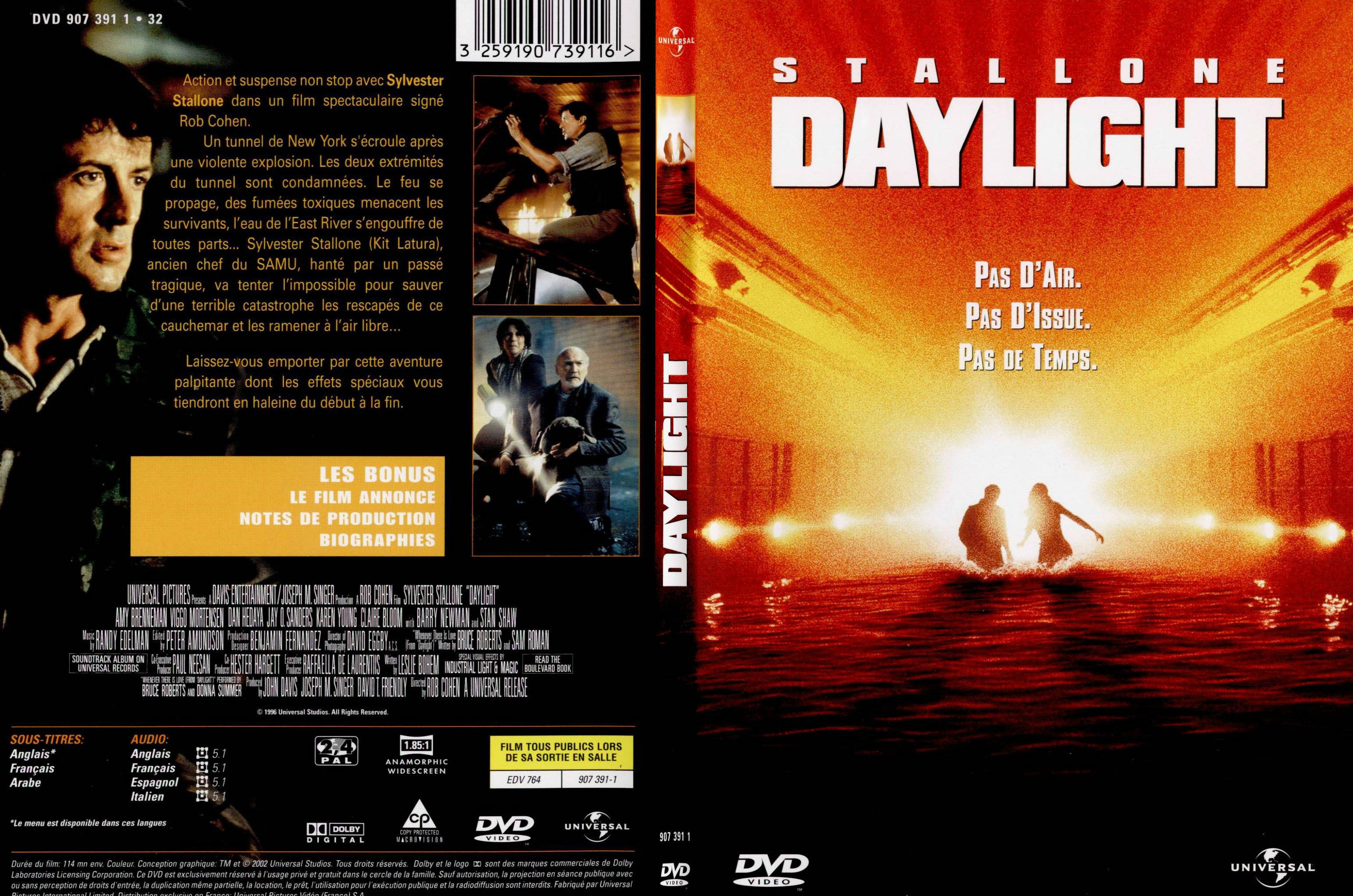 Jaquette DVD Daylight - SLIM