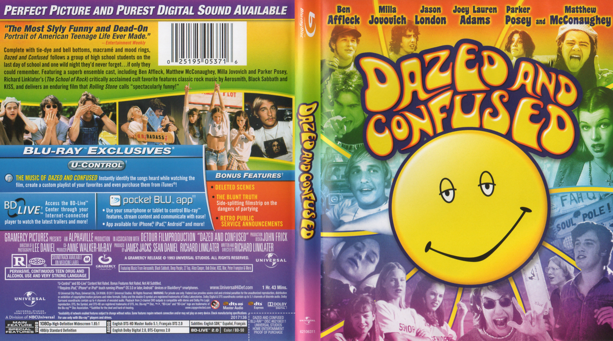 Jaquette DVD Dazed and confused - Gnration rebelle Zone 1 (BLU-RAY)