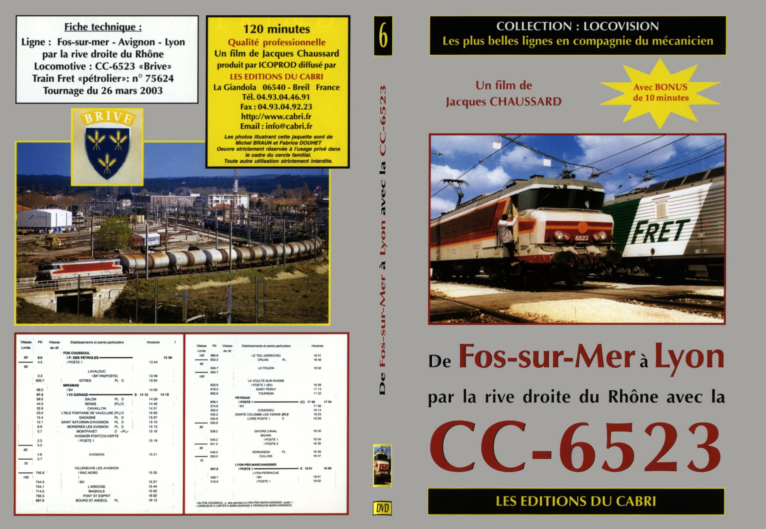 Jaquette DVD De Fos-sur-mer a Lyon avec la CC-6523 - SLIM