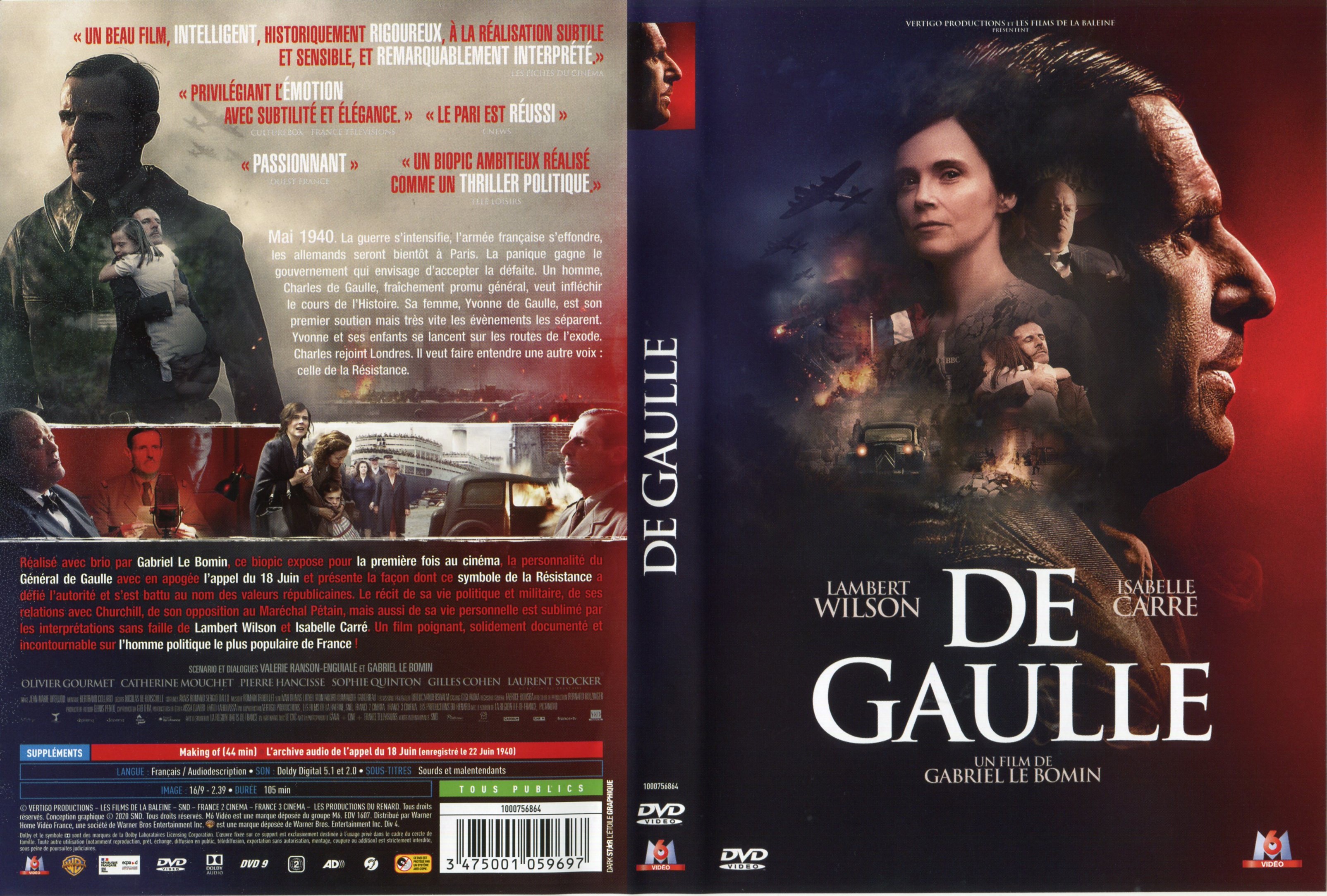 Jaquette DVD De Gaulle (2020)