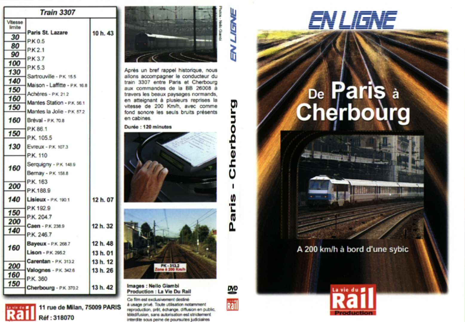Jaquette DVD De Paris a Cherbourg en Sybic - SLIM