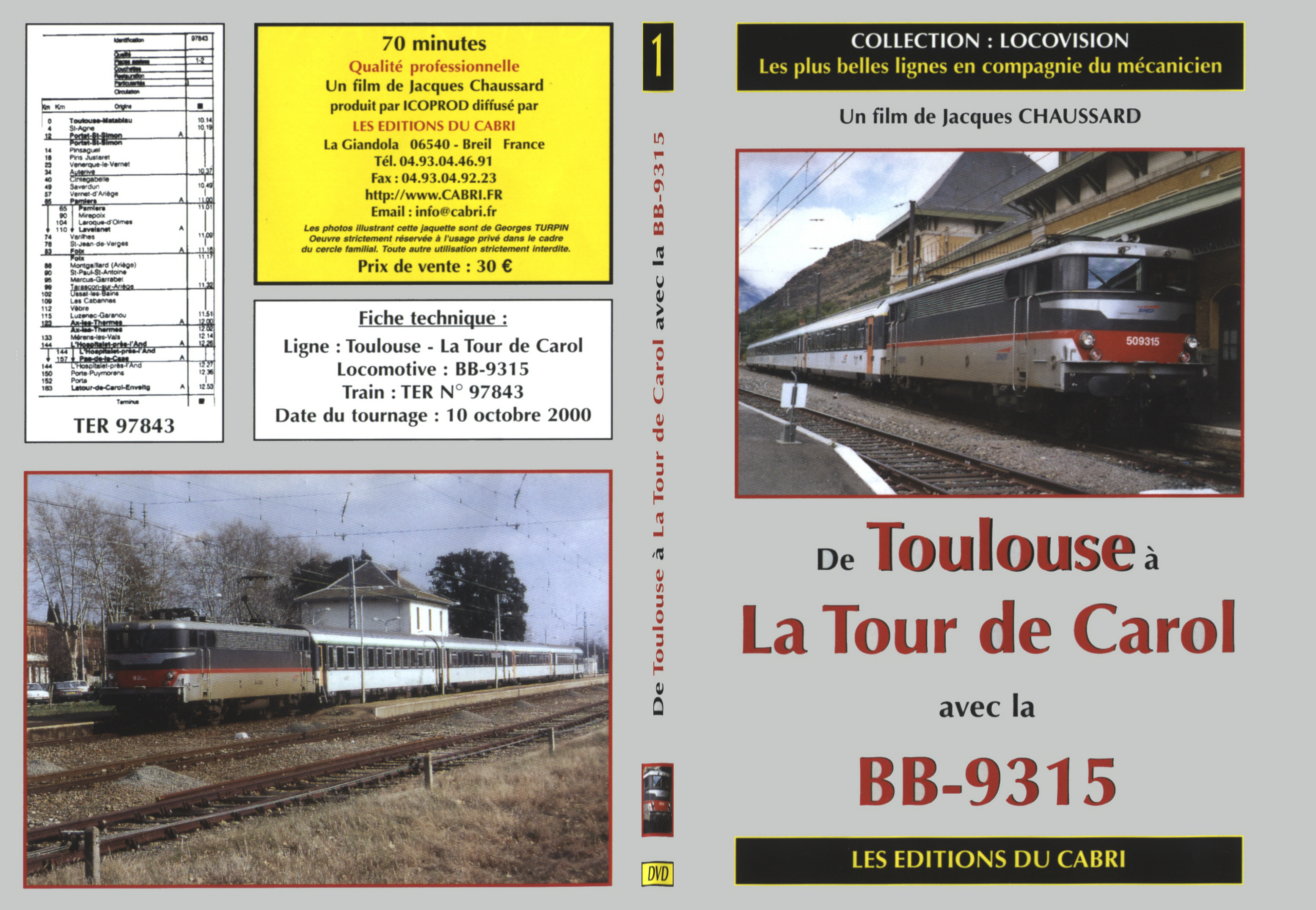 Jaquette DVD De Toulouse  la Tour de Carol - SLIM