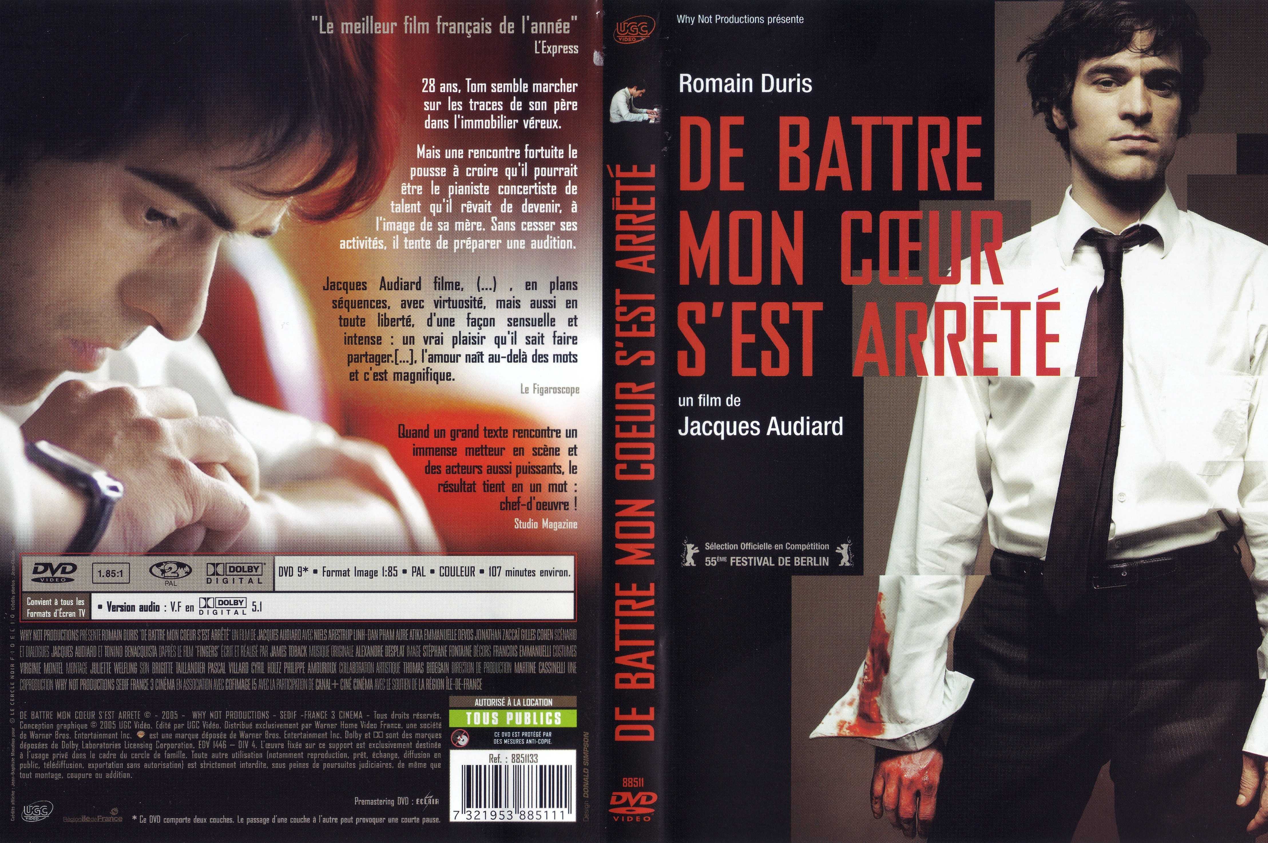 Jaquette DVD De battre mon coeur s